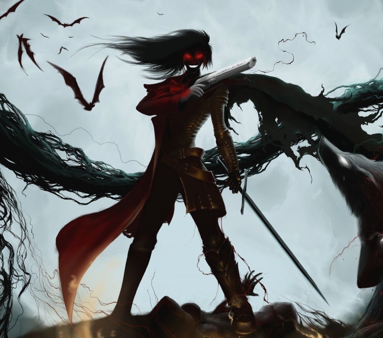 1230x1080 Anime Wallpaper Dark Boy, Desktop