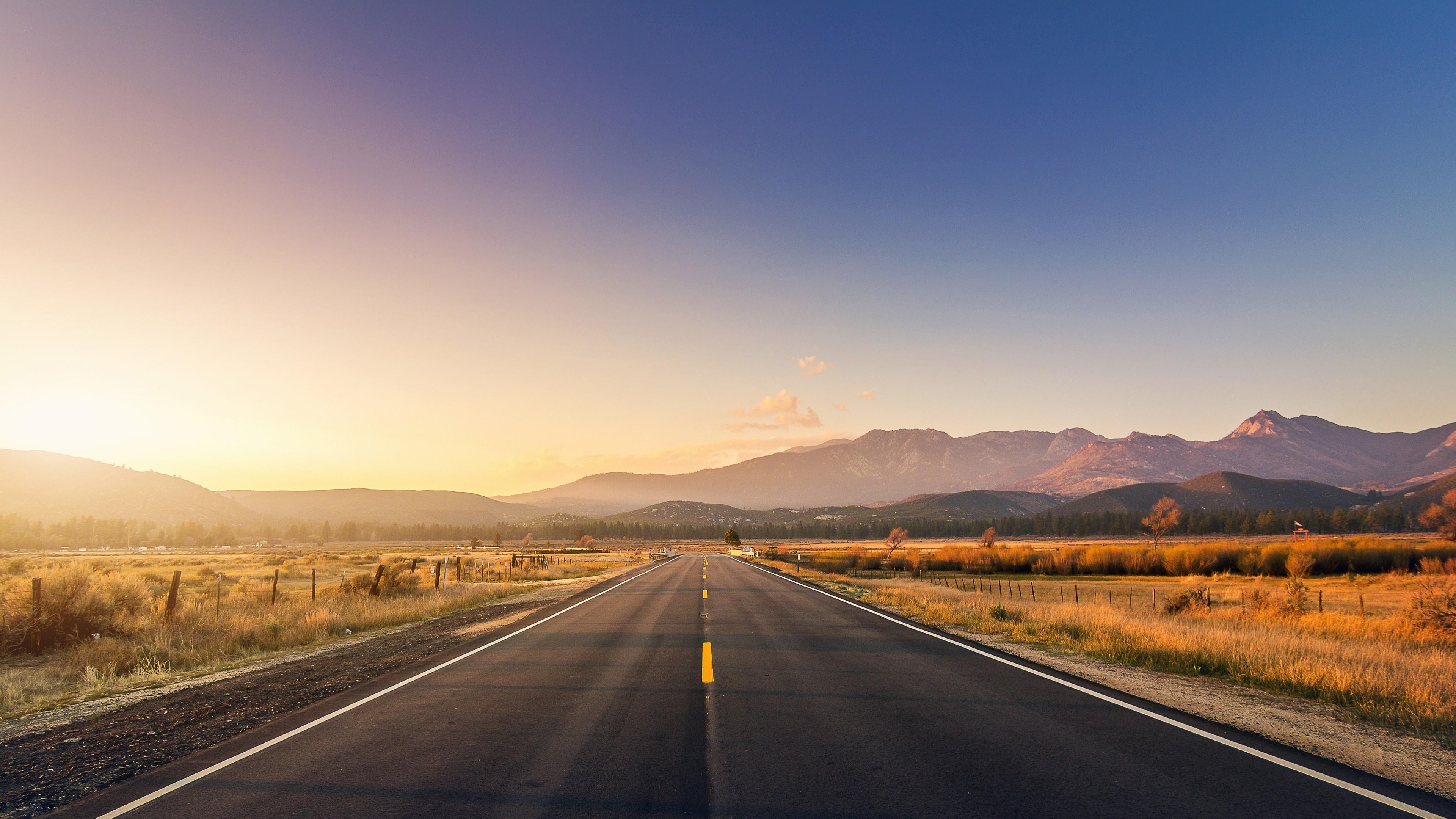 3840x2160 Road With Sunset And Mountains Wallpaper. Wallpaper Studio 10, Desktop