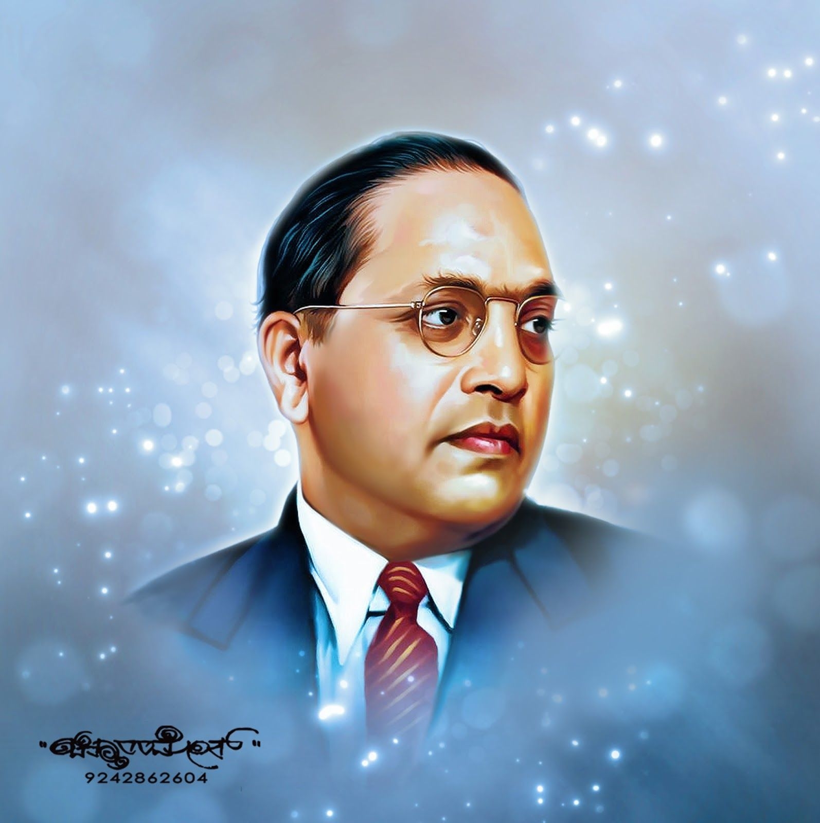 1600x1600 Chitthara Digital Paintings: Dr.B.R.Ambedkar. Photo frame gallery, Phone