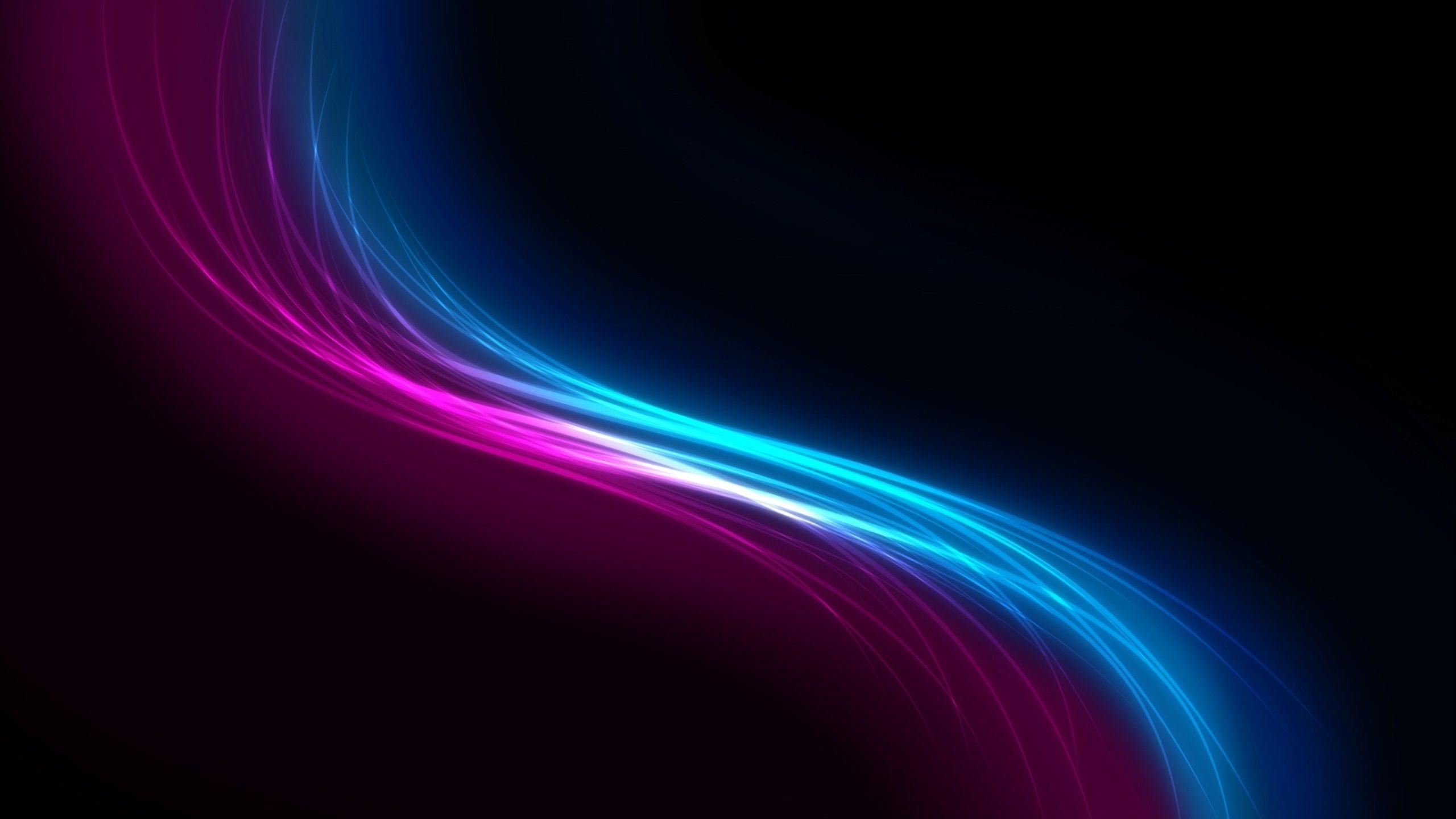 2560x1440 Siluet black pink and blue light abstract. HD Wallpaper. All, Desktop