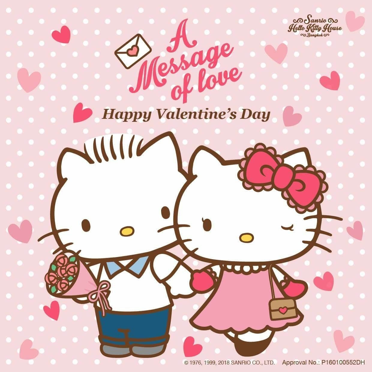 1240x1240 Happy Valentine's Day!♥. Hello kitty printables, Hello kitty art, Hello kitty image, Phone