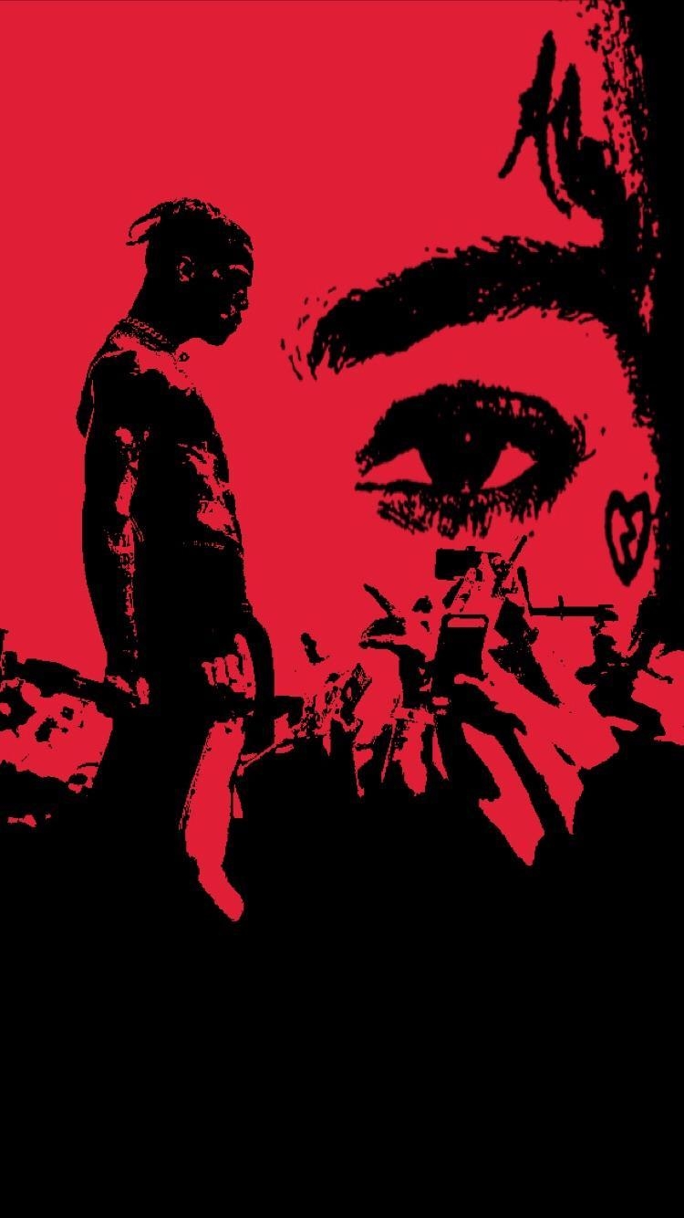 750x1340 XXXTentacion Red Wallpaper, Phone