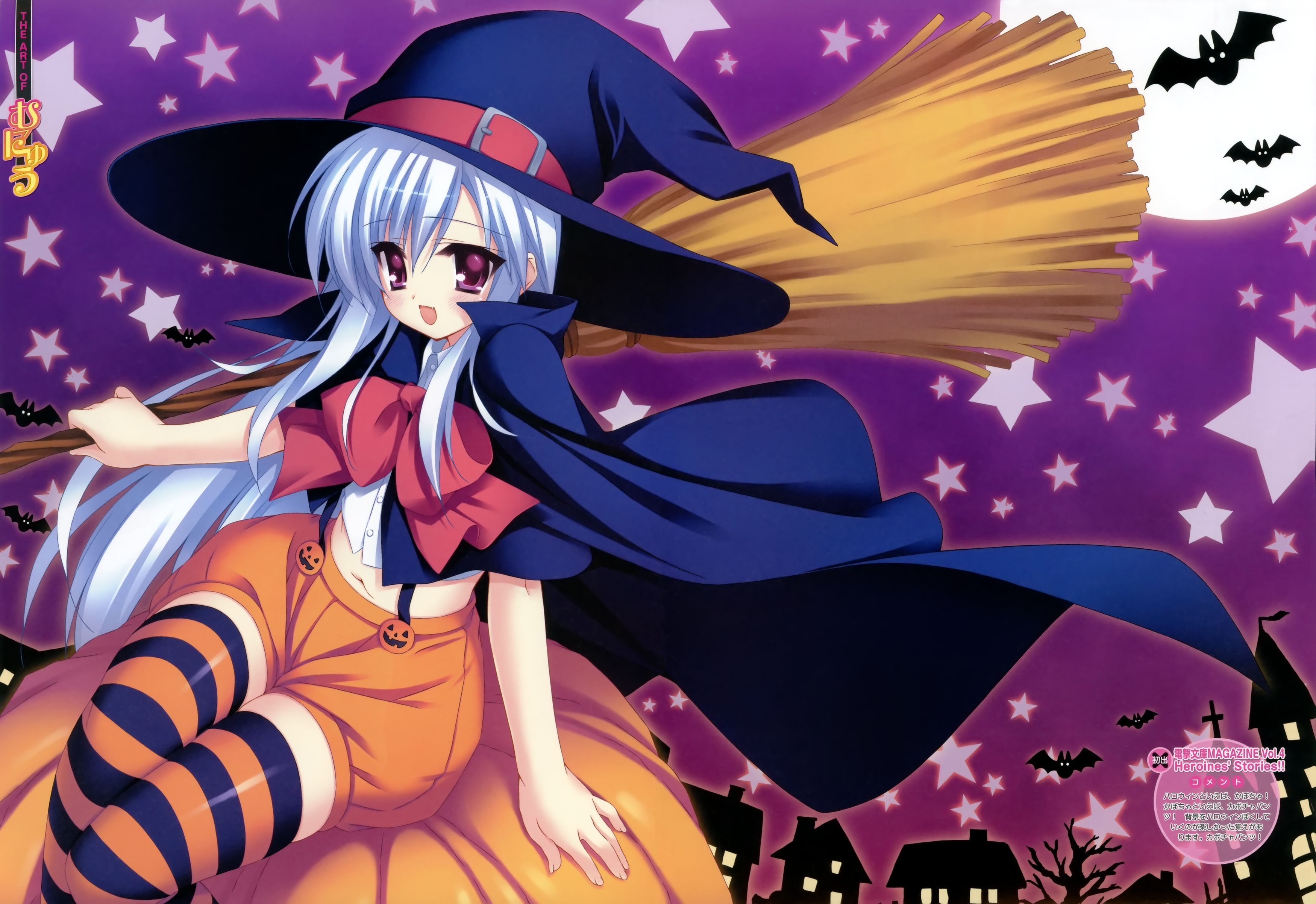 3500x2410 Cute Halloween Anime Girl, Desktop