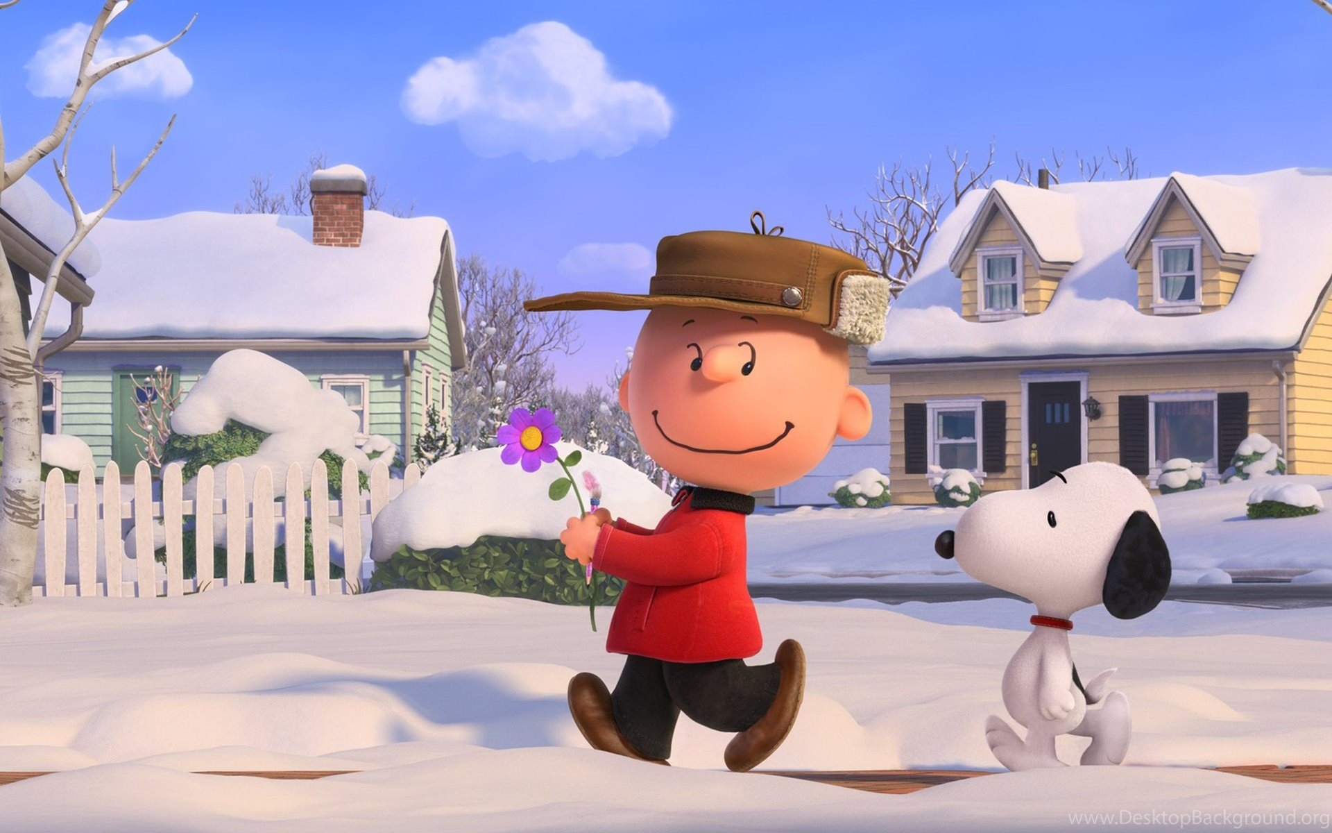 1920x1200 Snoopy And Charlie Brown In Winter Wallpaper Desktop Background, Desktop