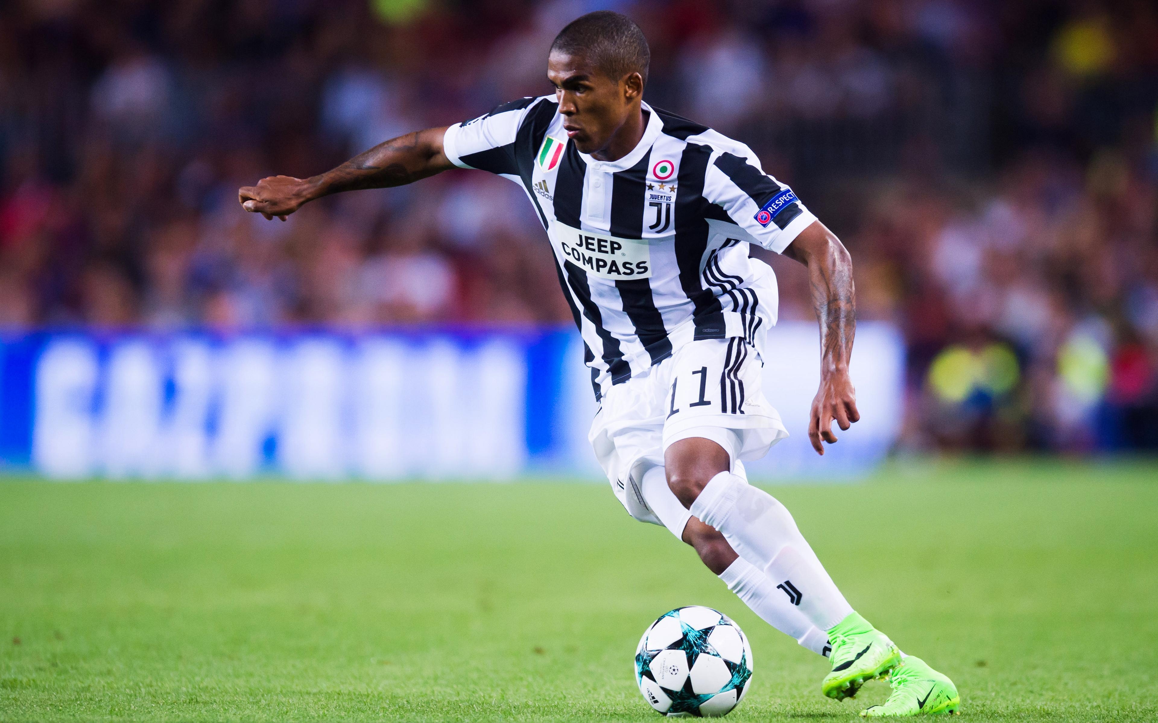 3840x2400 Download wallpaper Douglas Costa, Juventus, 4k, soccer, footballers, Desktop