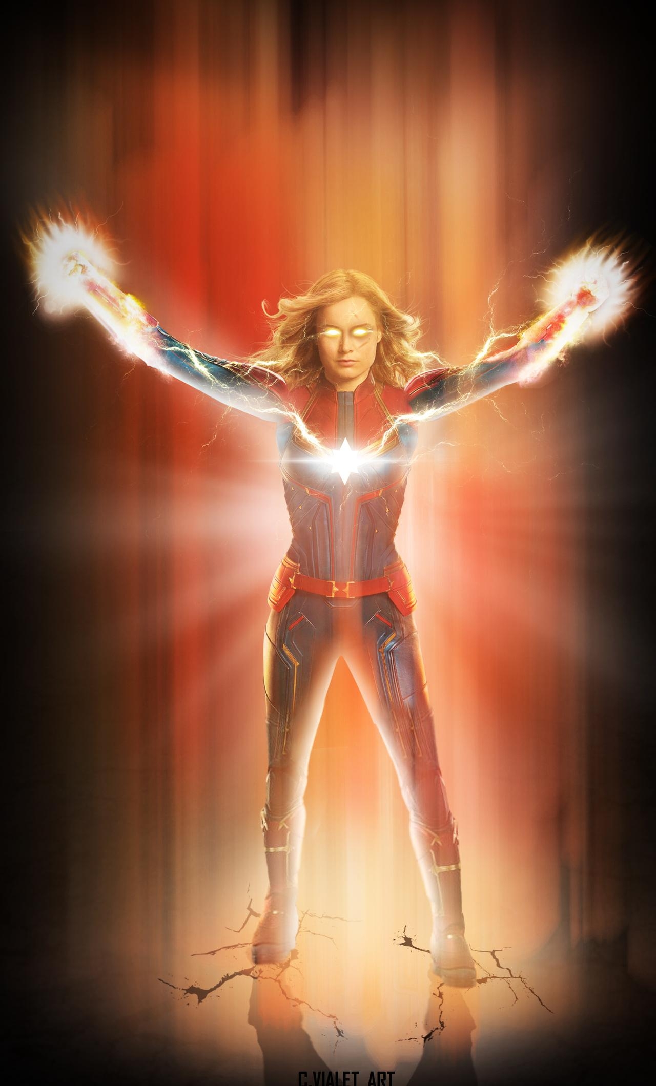 1280x2120 Captain Marvel 2019 New iPhone HD 4k Wallpaper, Image, Phone