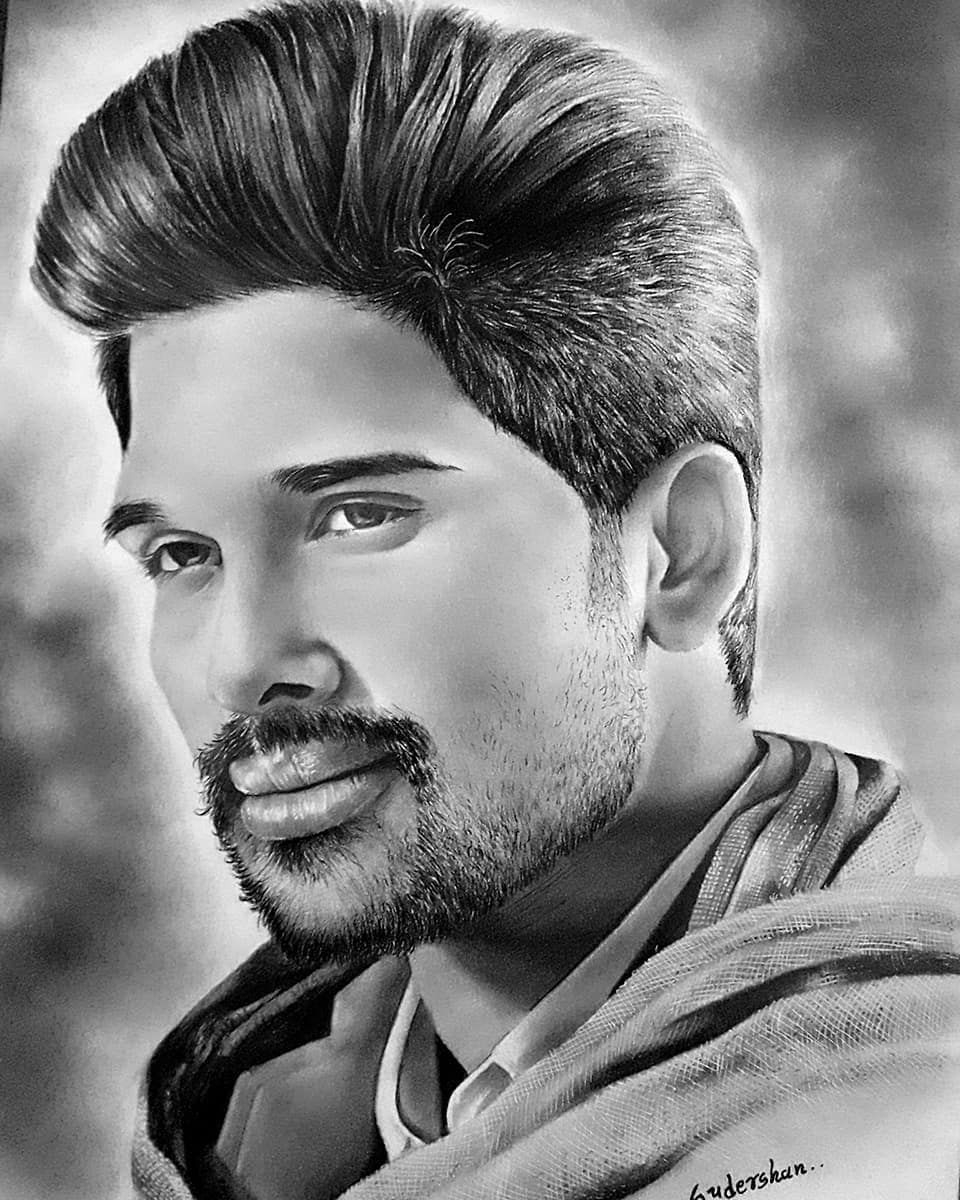 960x1200 Allu Arjun Drawing Photo, Phone