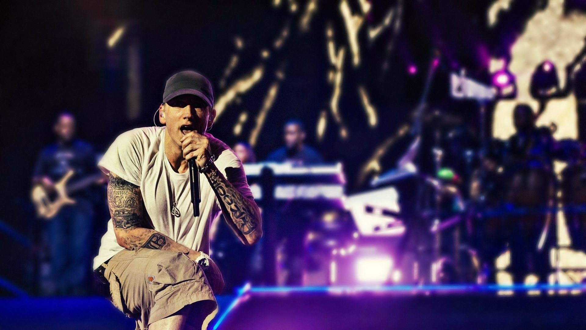 1920x1080 Eminem On Stage, HD Music, 4k Wallpaper, Image, Background, Desktop