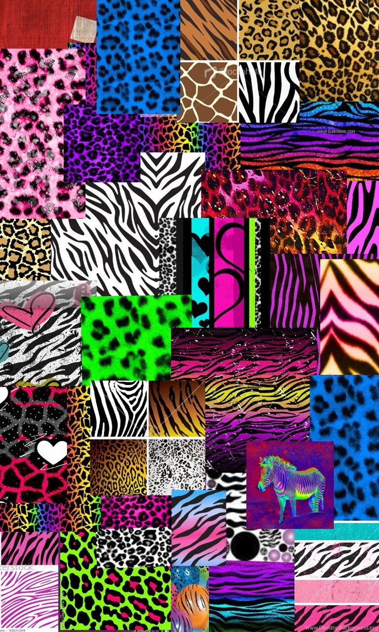 770x1280 Rainbow Cheetah Print Wallpaper Wallpaper Zone Desktop Background, Phone