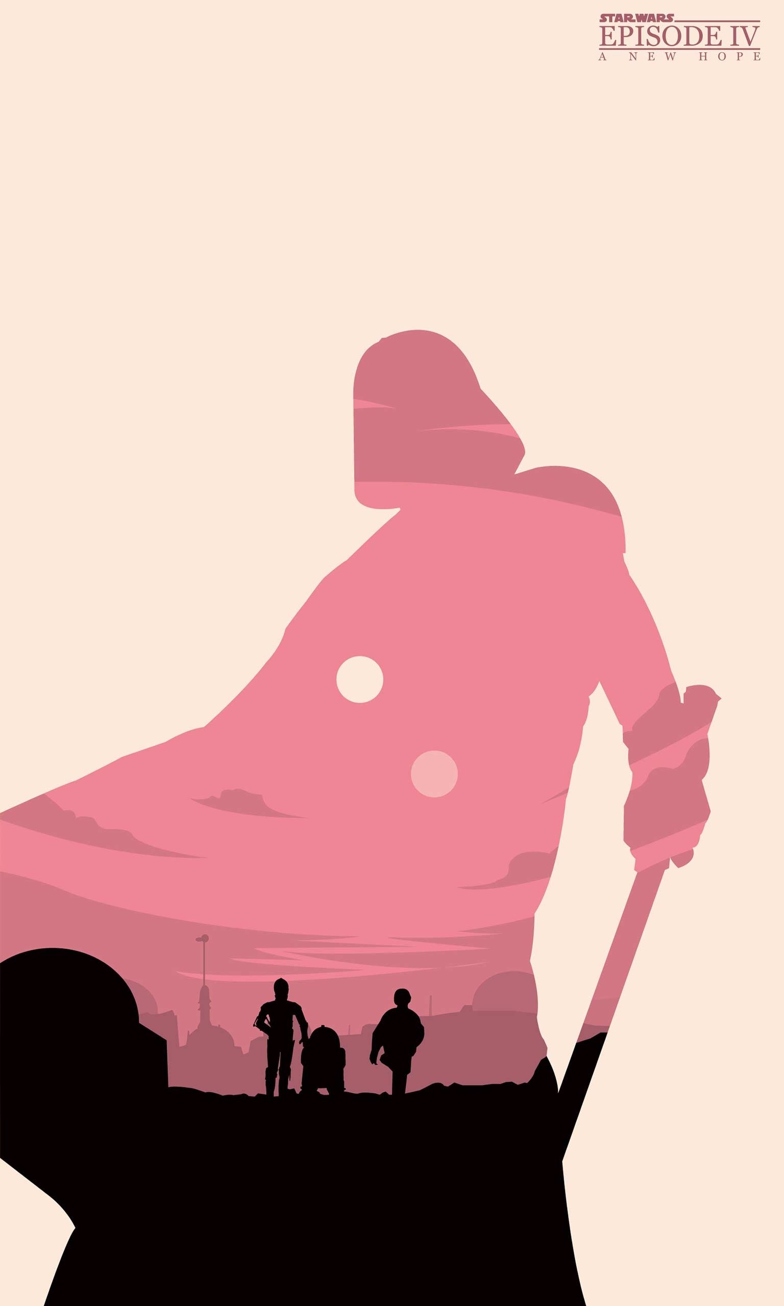 1540x2560 Star Wars A New Hope Mobile Wallpaper Minimalist, Phone