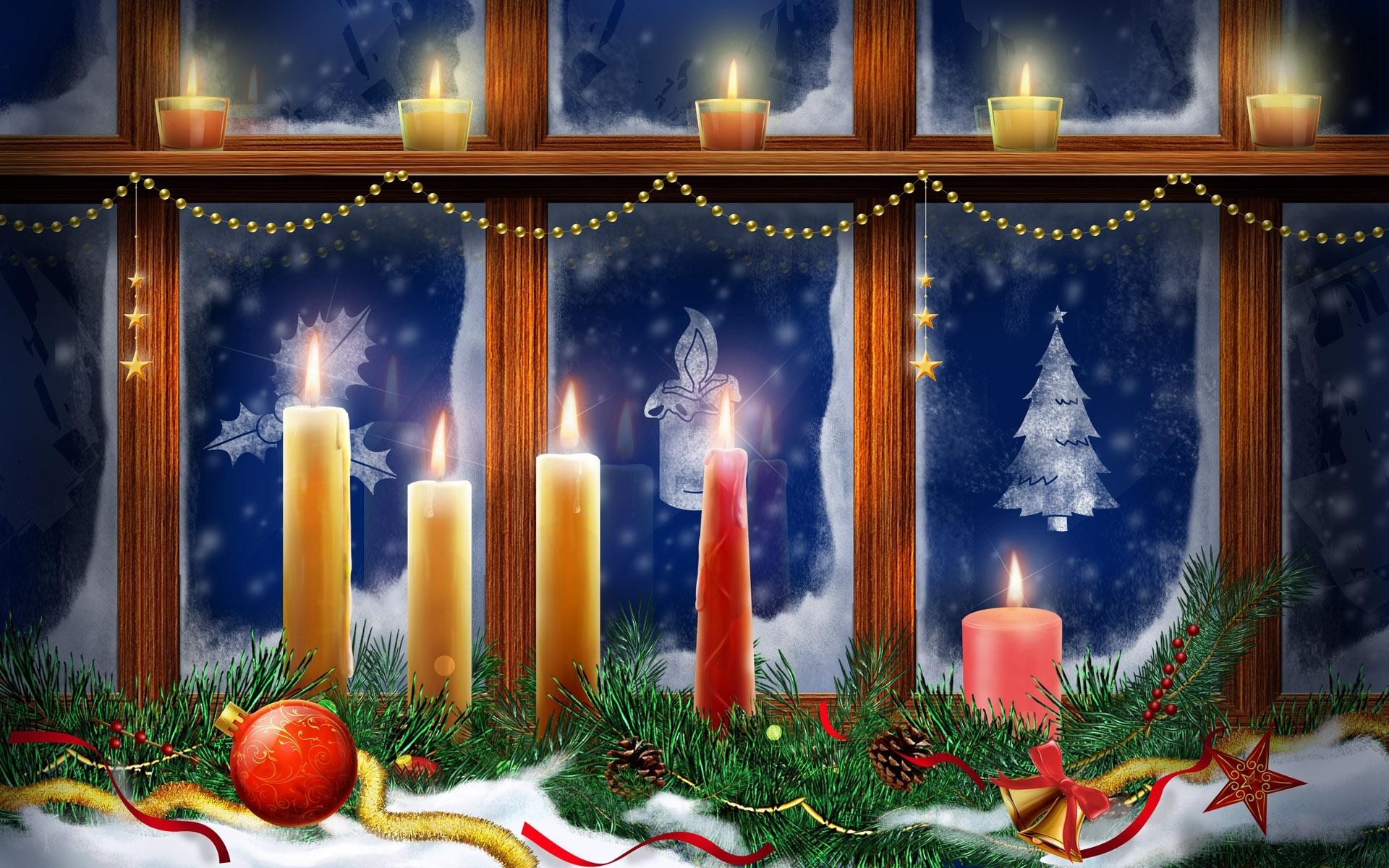 1920x1200 Christmas Lighting Candles Wallpaper in jpg format for free download, Desktop