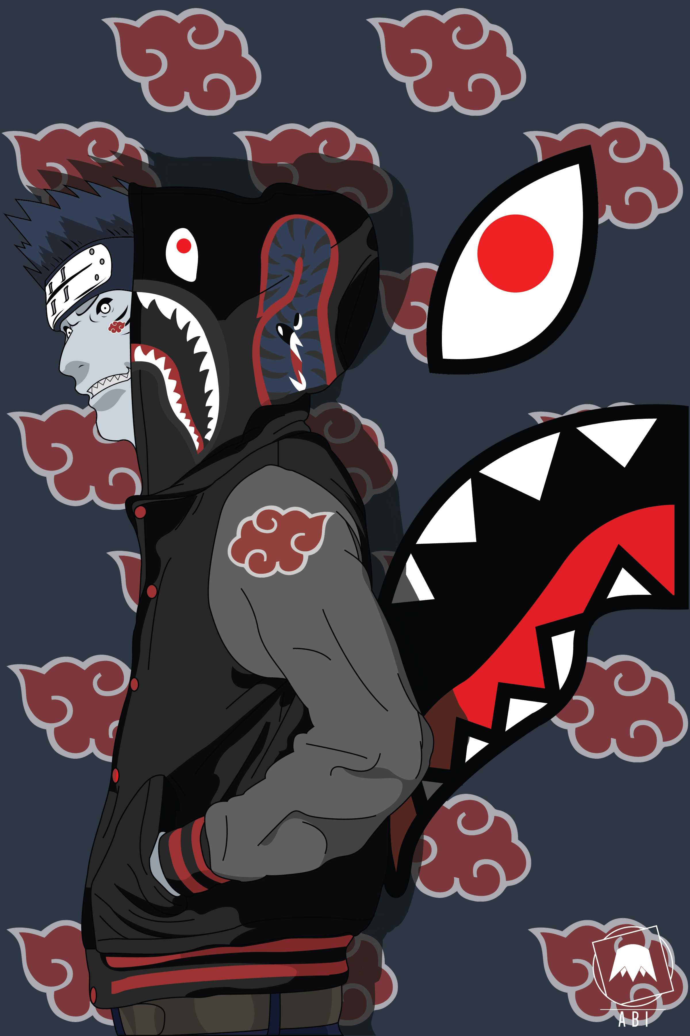 2400x3610 Bape Shark Wallpaper, Phone