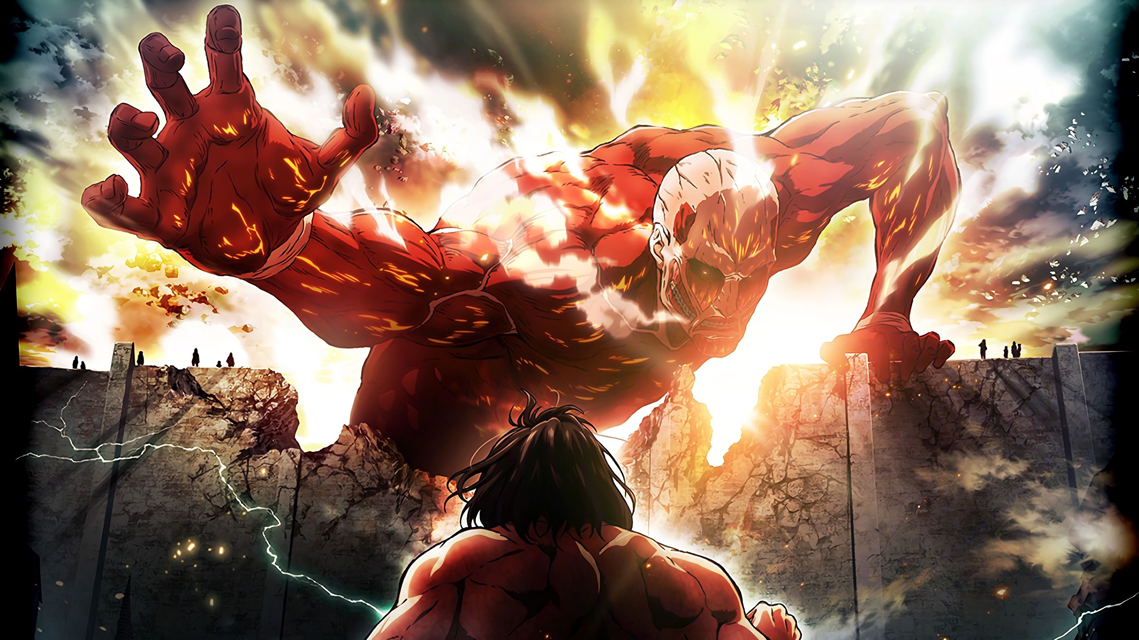 3840x2160 Colossal Titan Attack Titan Attack on Titan Shingeki no Kyojin 4K, Desktop