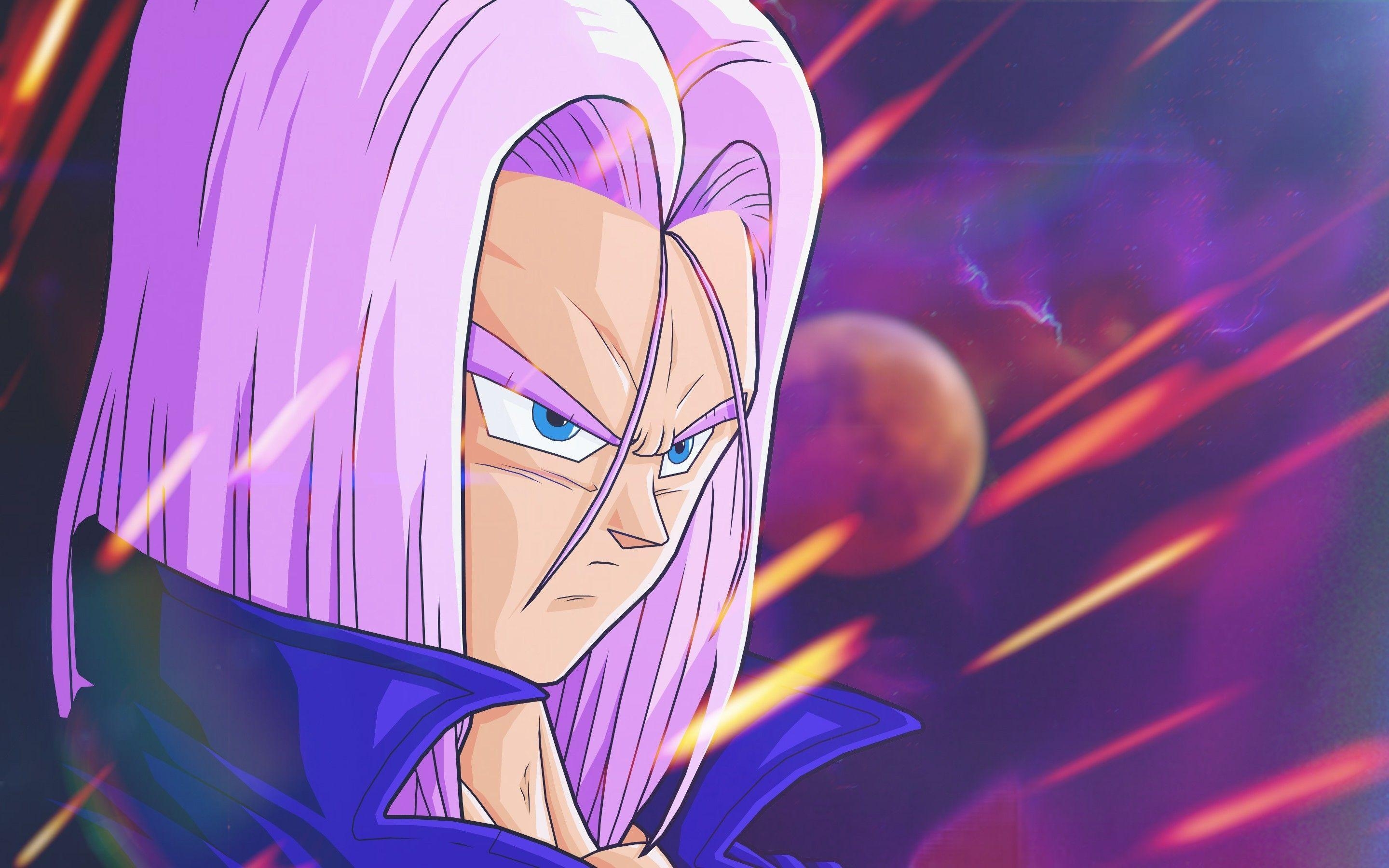 2880x1800 Dragon Ball, Dragon Ball Z, Trunks (character), Violets, Space, Desktop