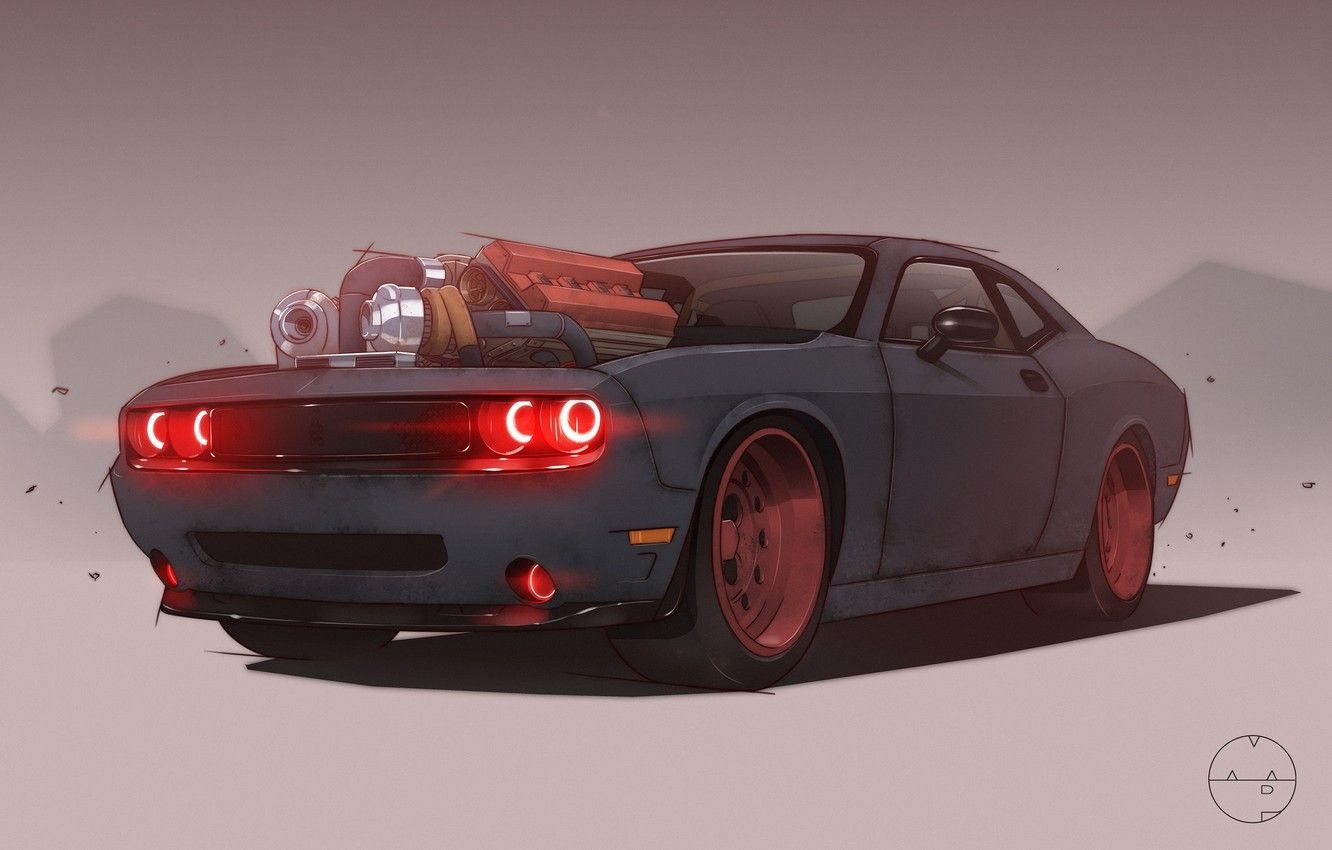 1340x850 Challenger Demon Wallpaper, Desktop