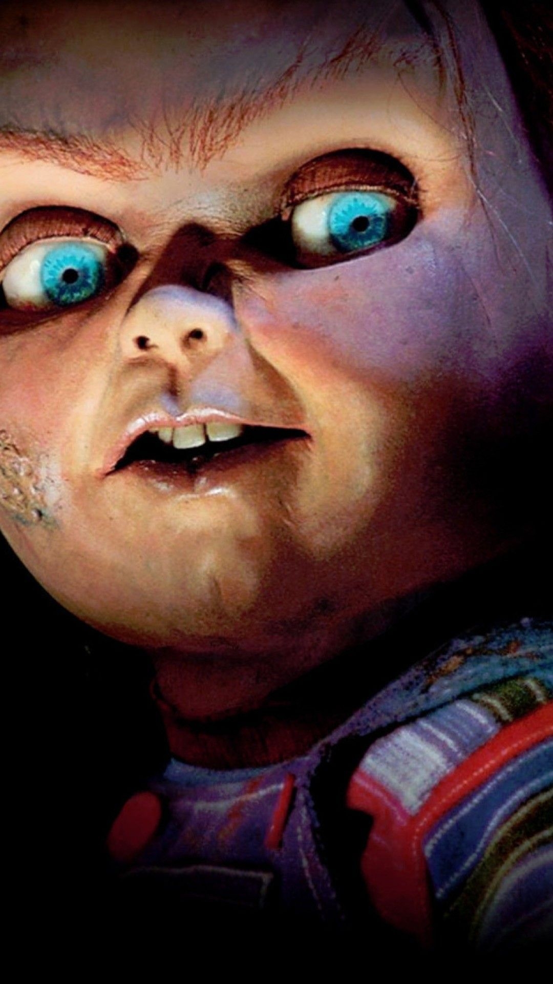 1080x1920 Elegant Chucky Background. Chucky, Blue wallpaper iphone, Horror movie icons, Phone