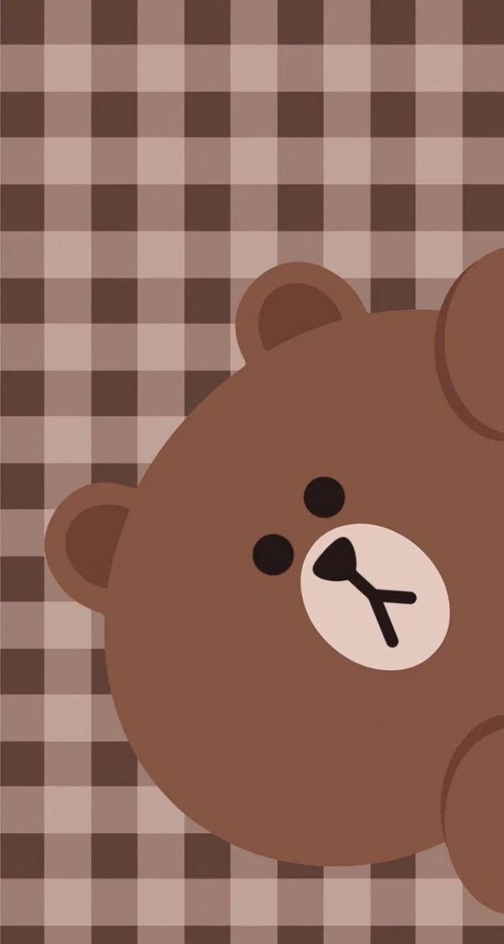 730x1370 Download Aesthetic Brown Cute Bear Wallpaper, Phone