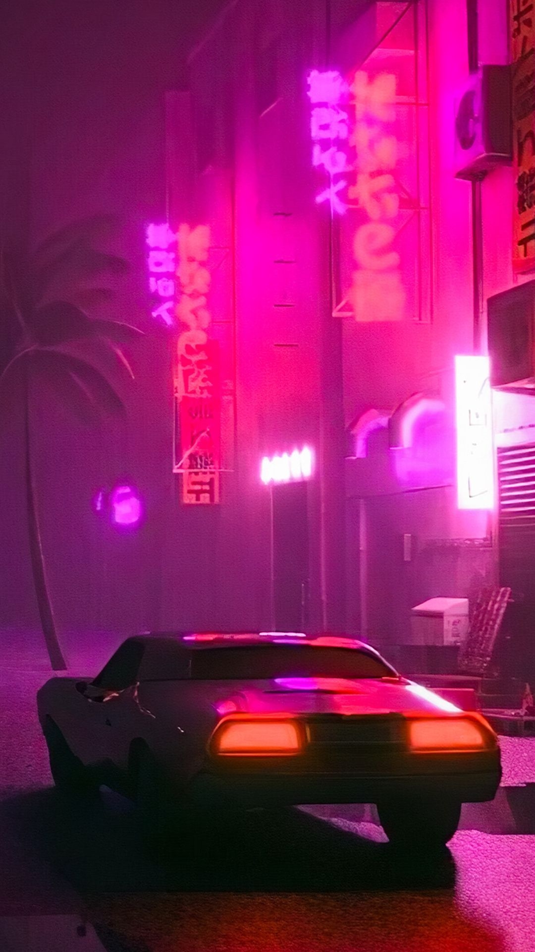 1080x1920 Synthwave Car On Street iPhone 6s, 6 Plus, Pixel xl, Phone