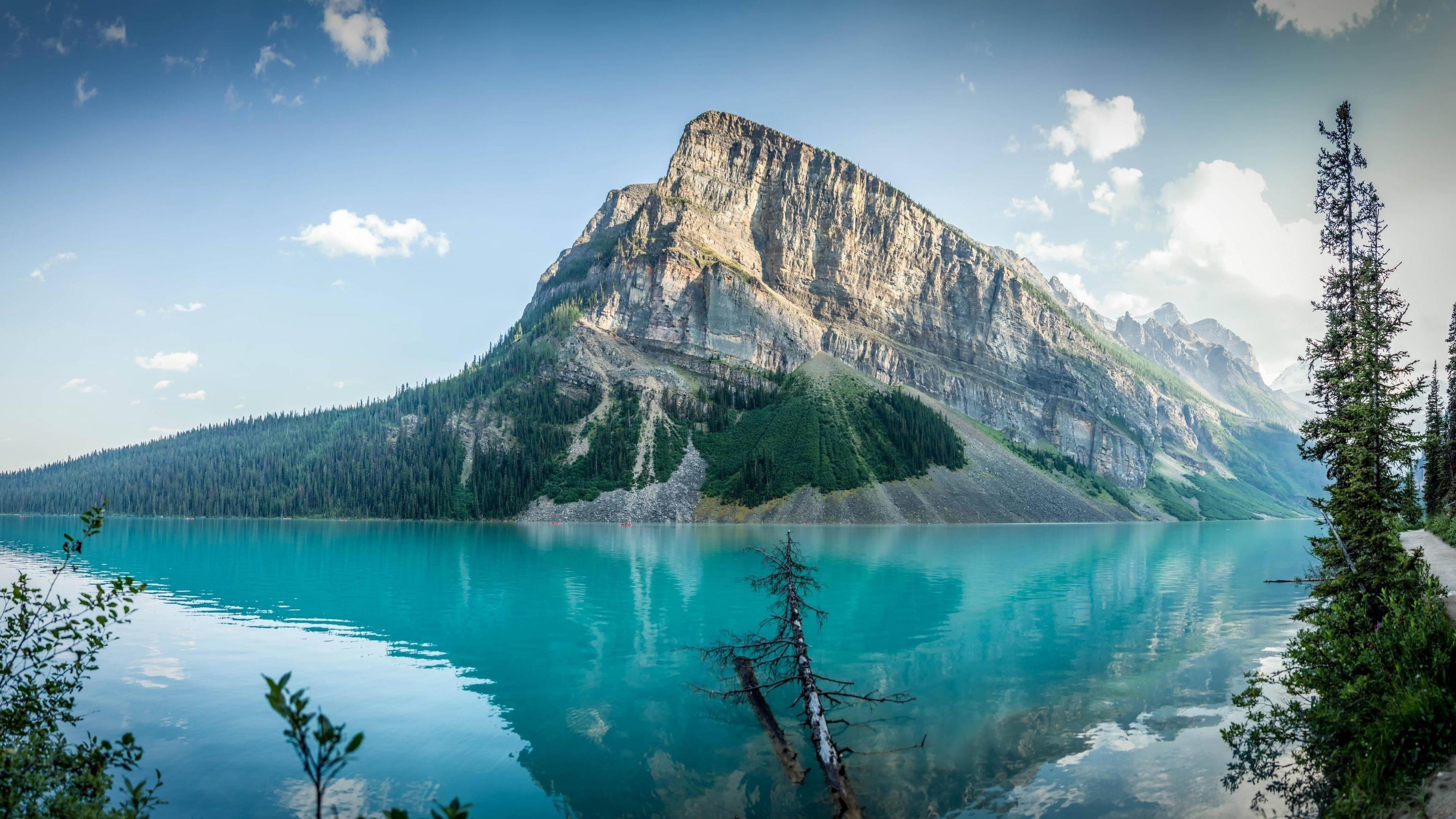 3840x2160 Wallpaper Lake Louise, 4k, HD wallpaper, Сanada, travel, mountain, Desktop