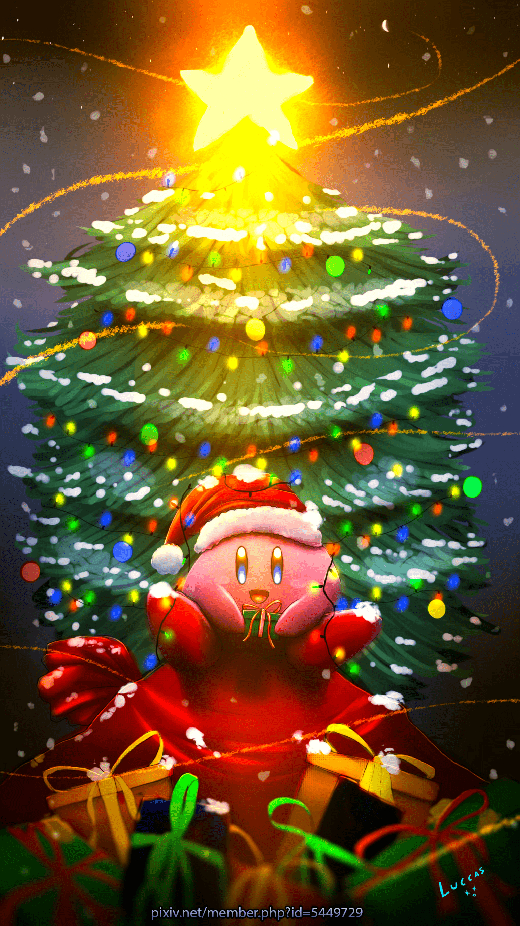 1030x1830 Kirby Christmas Wallpaper Free Kirby Christmas Background, Phone