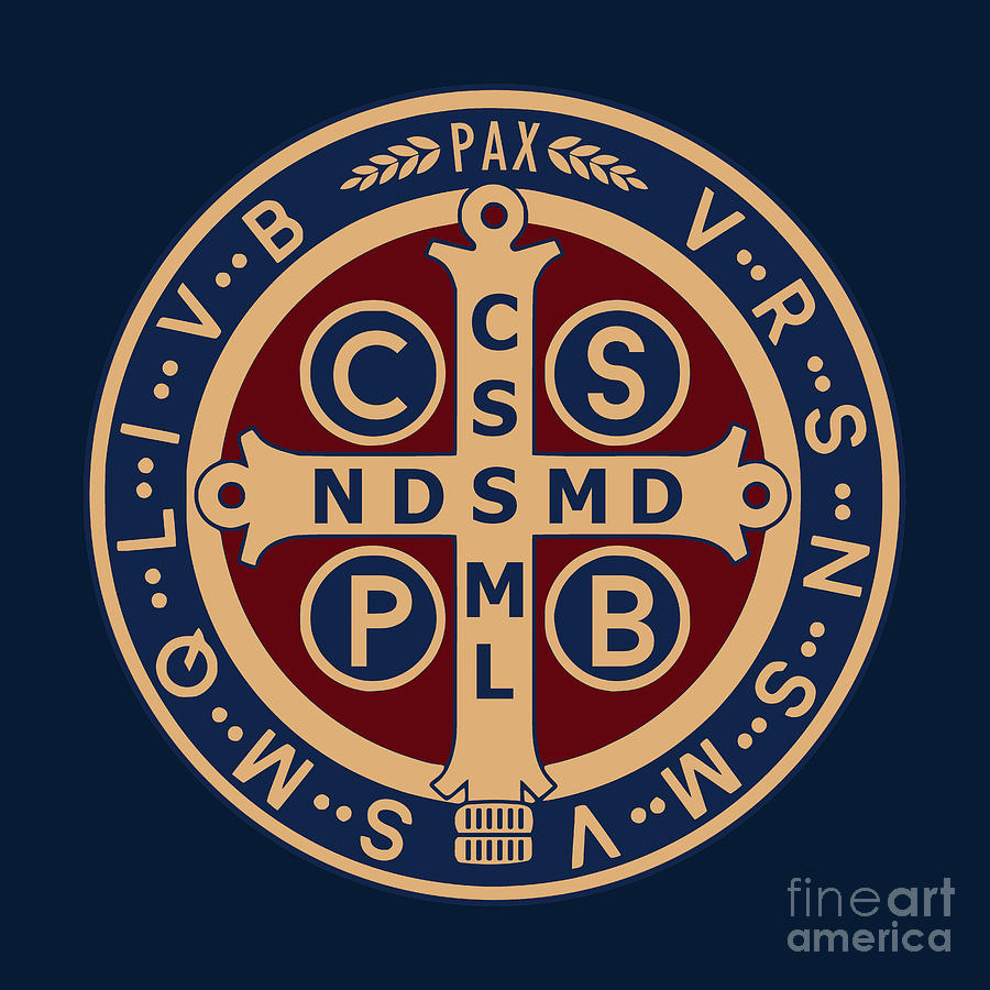 900x900 Saint Benedict Medal Digital Art, Phone