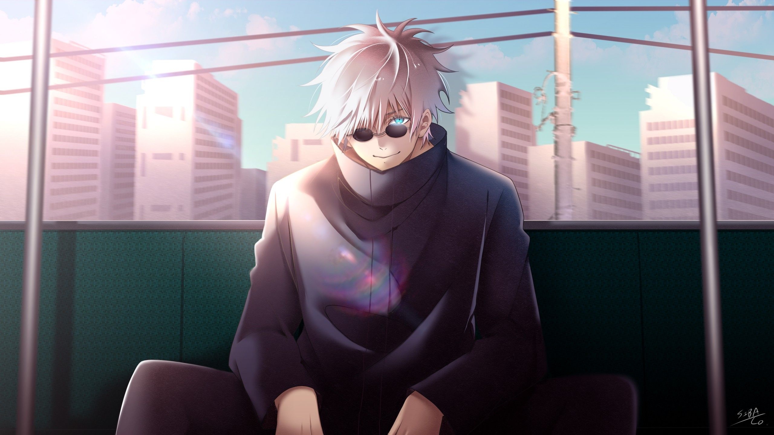 2560x1440 Blue Eyes Boy Glasses Jujutsu Kaisen Satoru Gojo School Uniform 4K HD Jujutsu Kaisen Wallpaper, Desktop