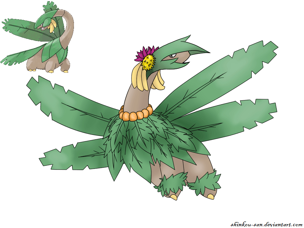 1030x770 Fanmade Mega Tropius By Shinkou San, Desktop