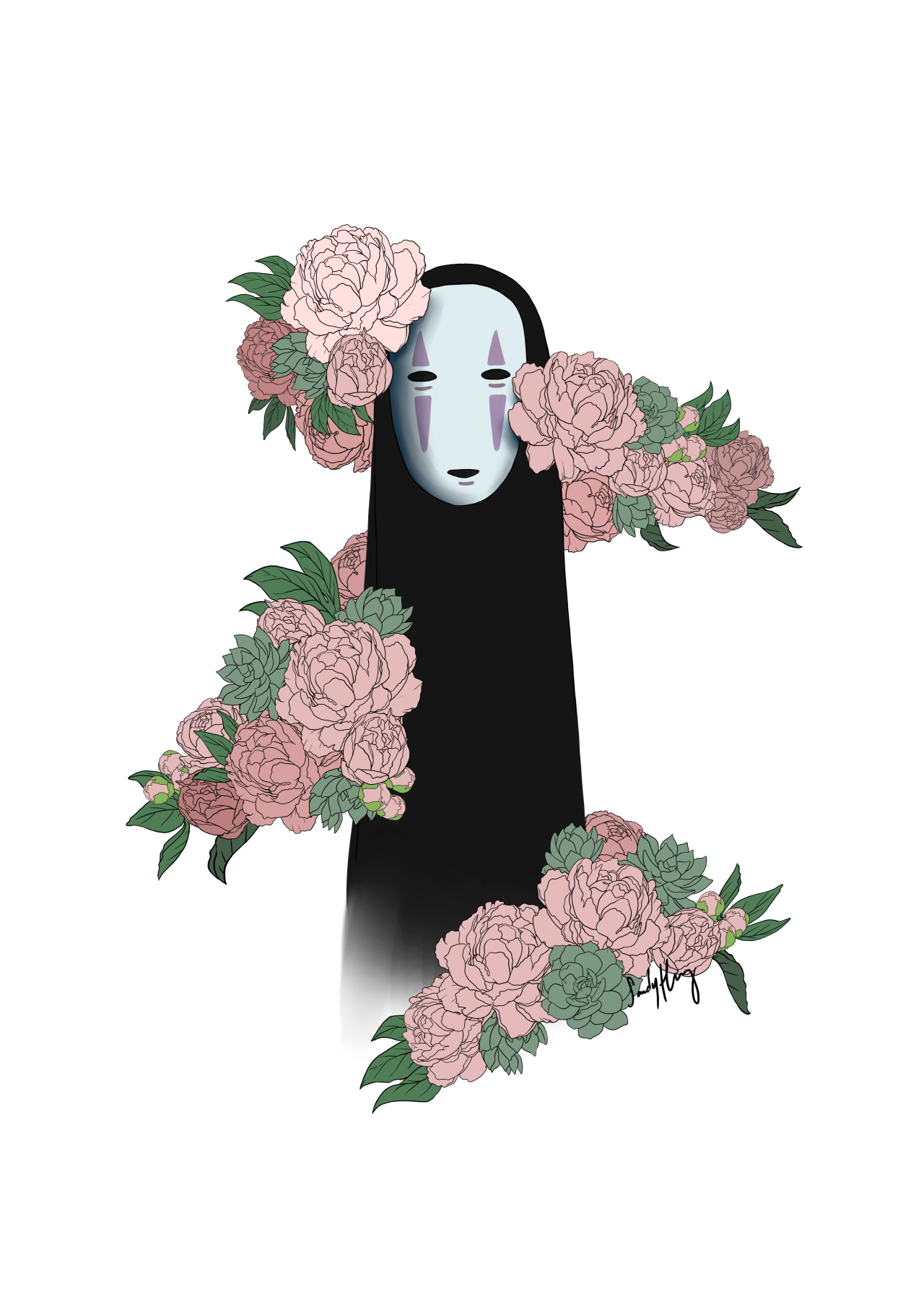 1280x1800 a W.I.P of No Face from Spirited Away. have i mentioned i stream games and drawing? /sandieee. Ghibli art, Ghibli artwork, Ghibli tattoo, Phone