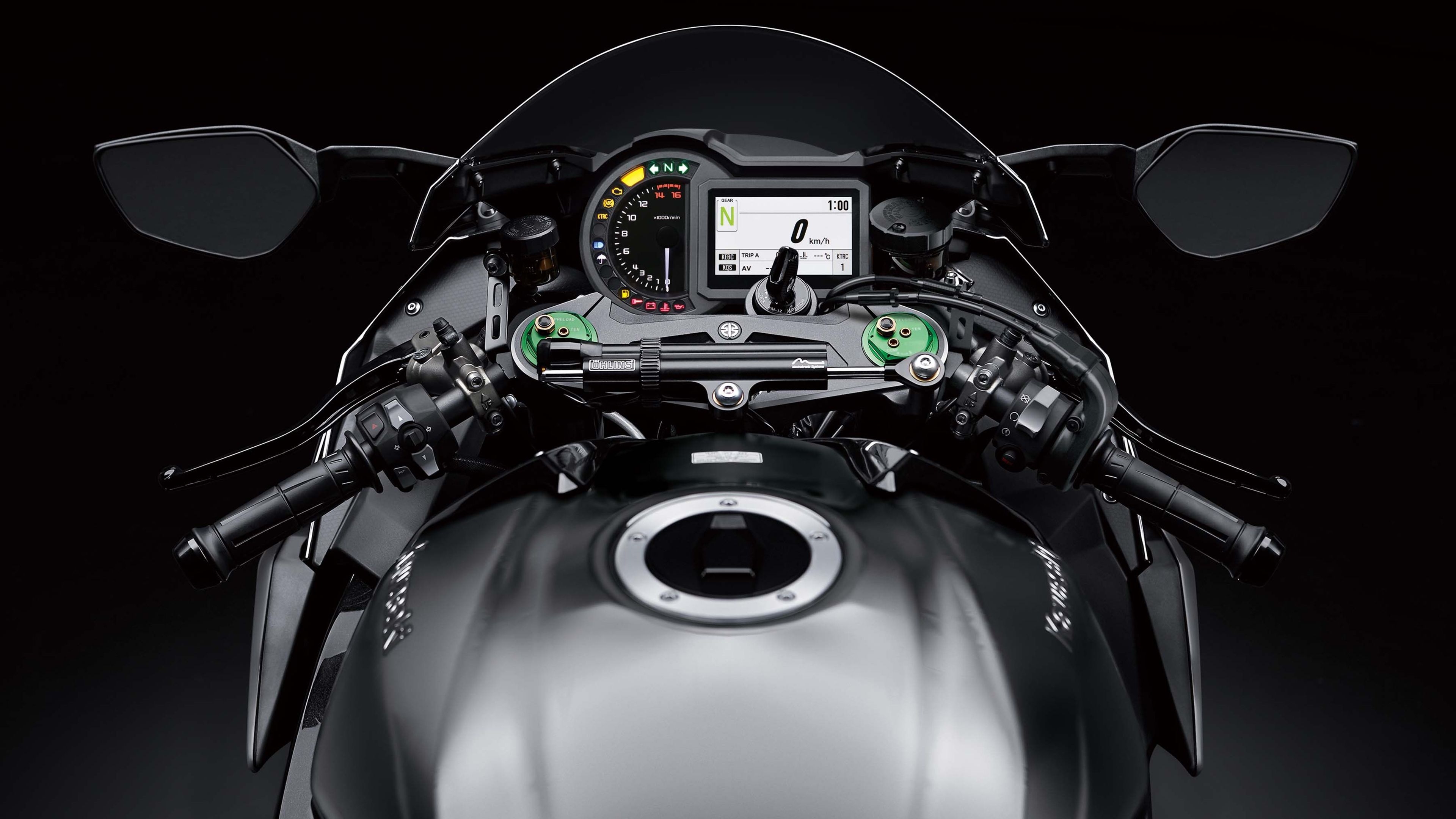 3840x2160 Kawasaki Ninja H2 Instrument Console 4k HD Wallpaper, Desktop