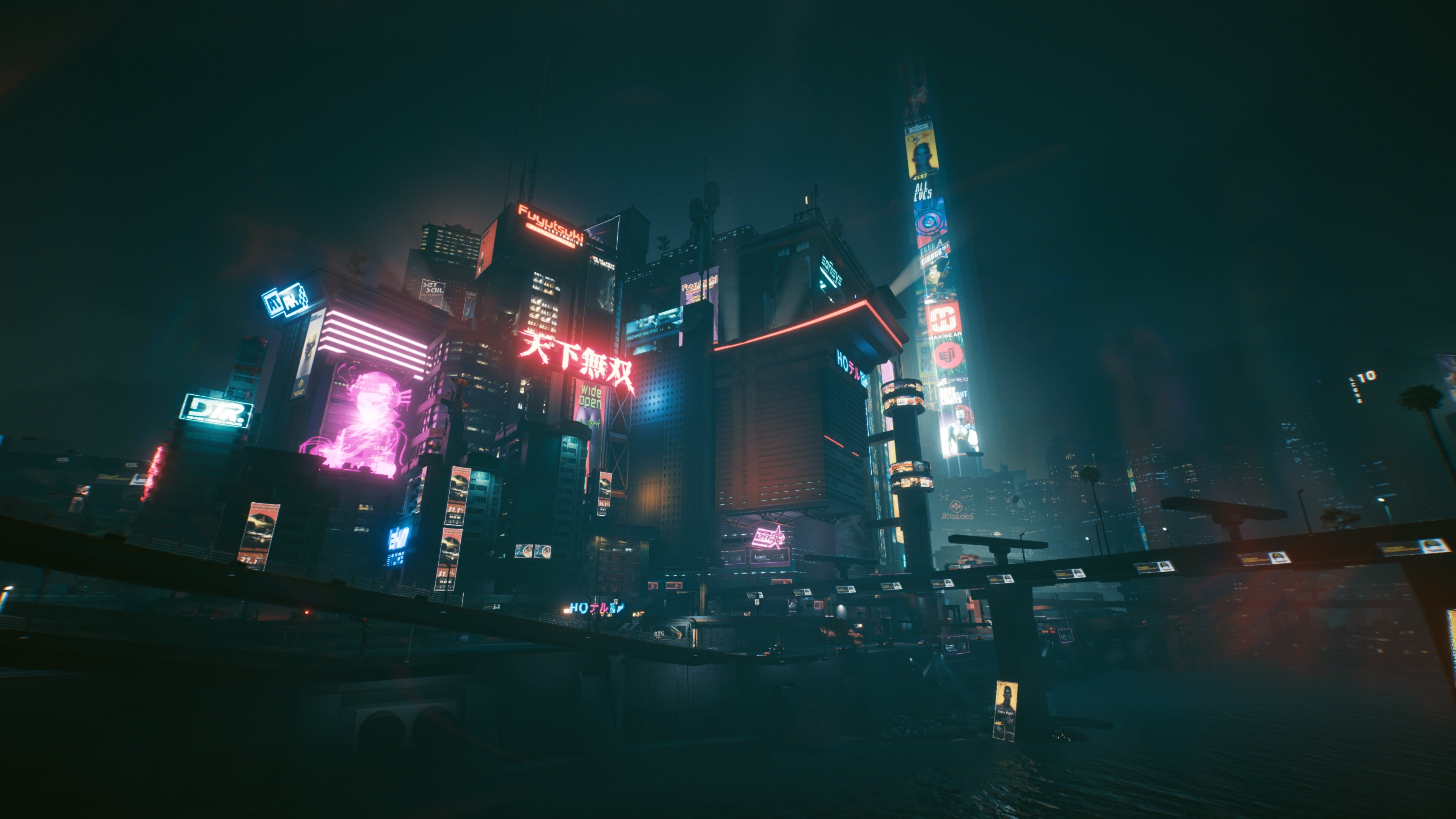 3840x2160 Wallpaper / neon, city, futuristic, night, 4K, Cyberpunk 4K free download, Desktop