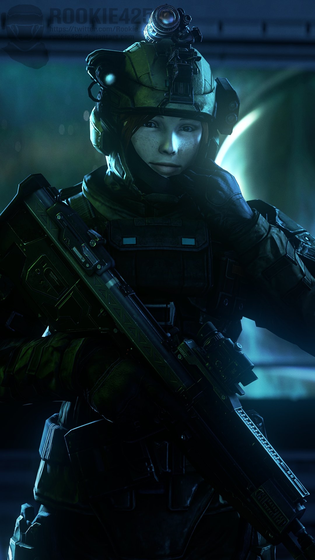 1080x1920 Rookie425 for people's phone wallpaper #halo #unsc # haloreach #marines, Phone