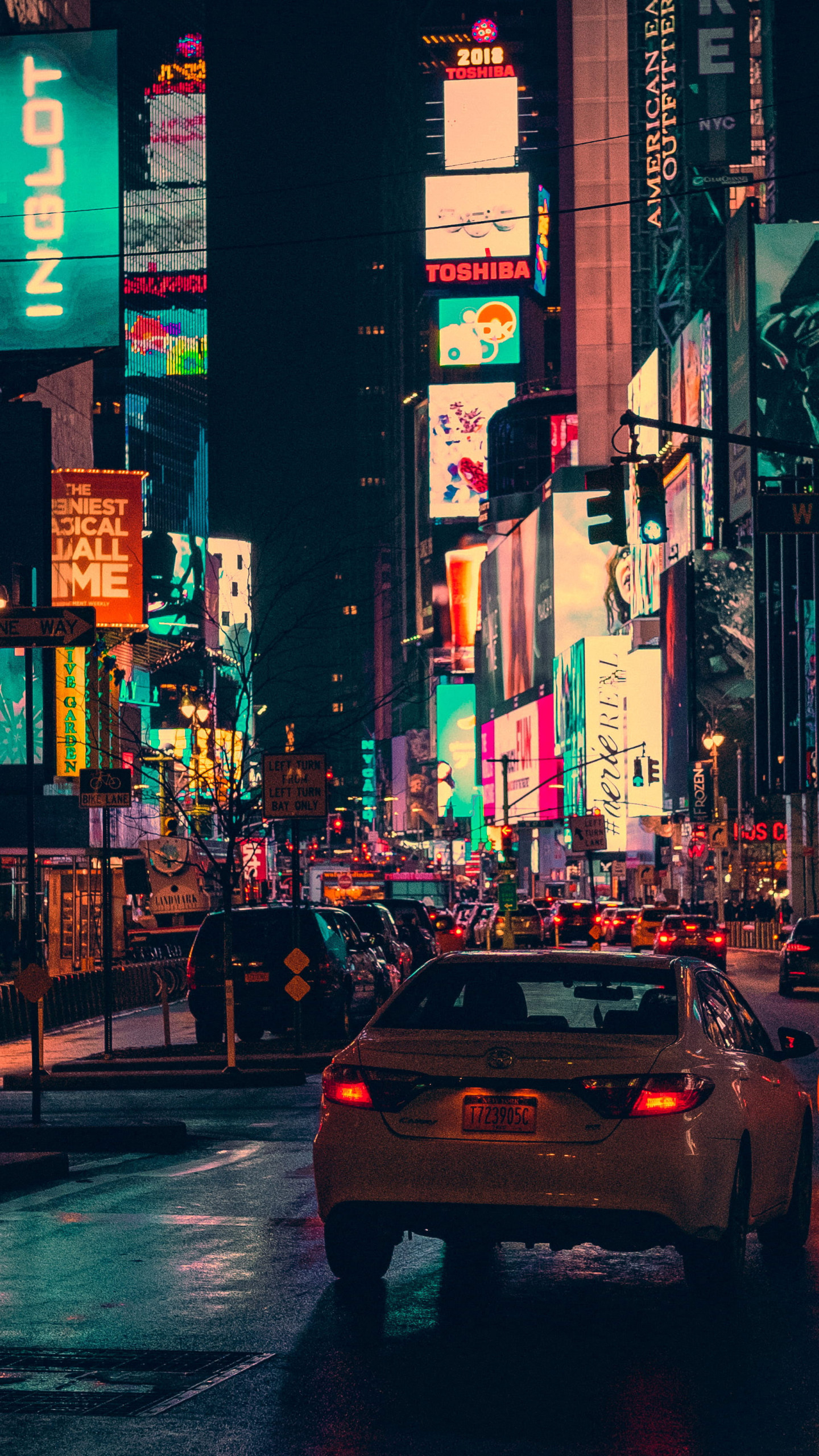 1440x2560 Cars On Road Surrounded By Building During Nighttime, Town, City Wallpaper • Wallpaper For You, Phone