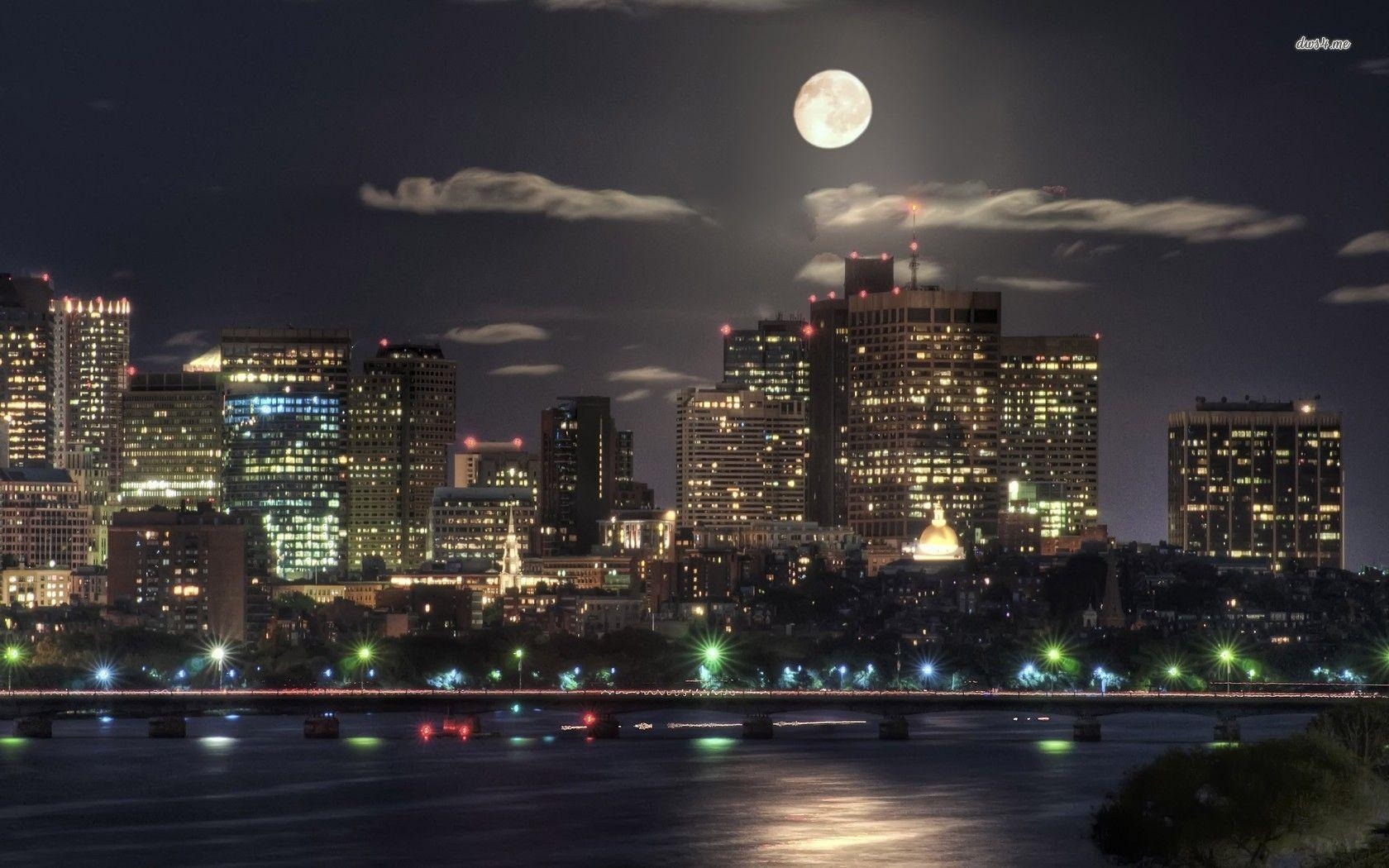 1680x1050 Boston Night Wallpaper 8 X 1050, Desktop