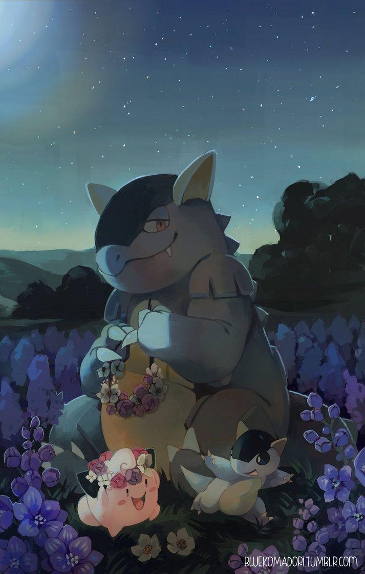 720x1120 Kangaskhan and Cleffa, Phone