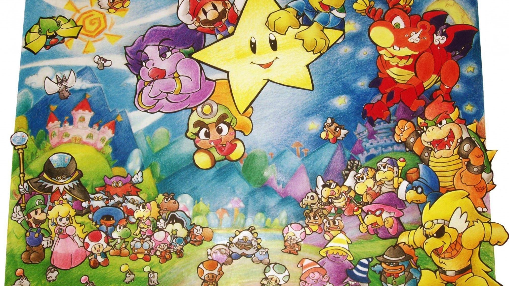 2050x1160 Paper Mario! HD desktop wallpaper, Widescreen, High Definition, Desktop