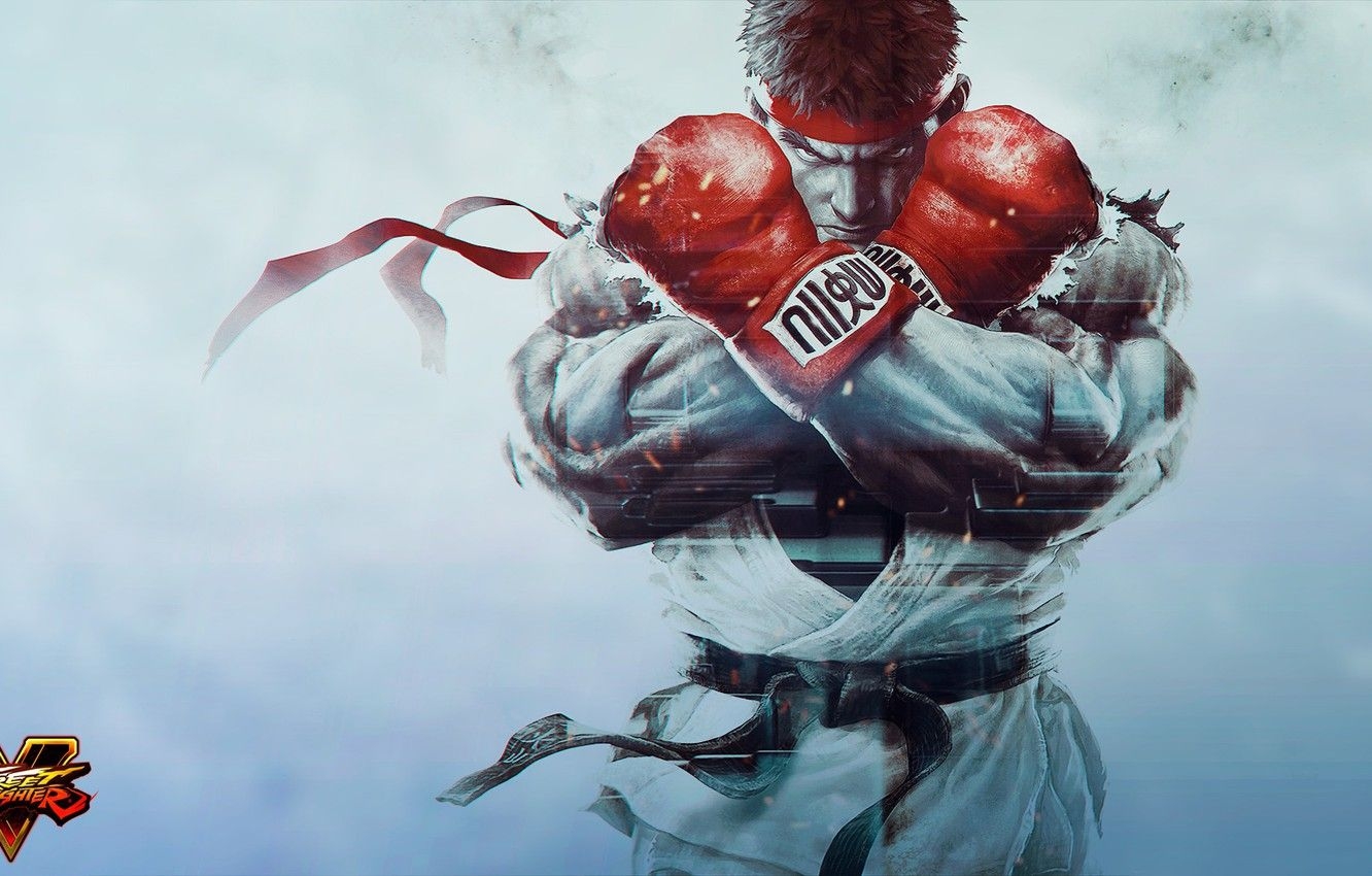 1340x850 Wallpaper gloves, fighter, art, ryu, Street Fighter Street, Desktop