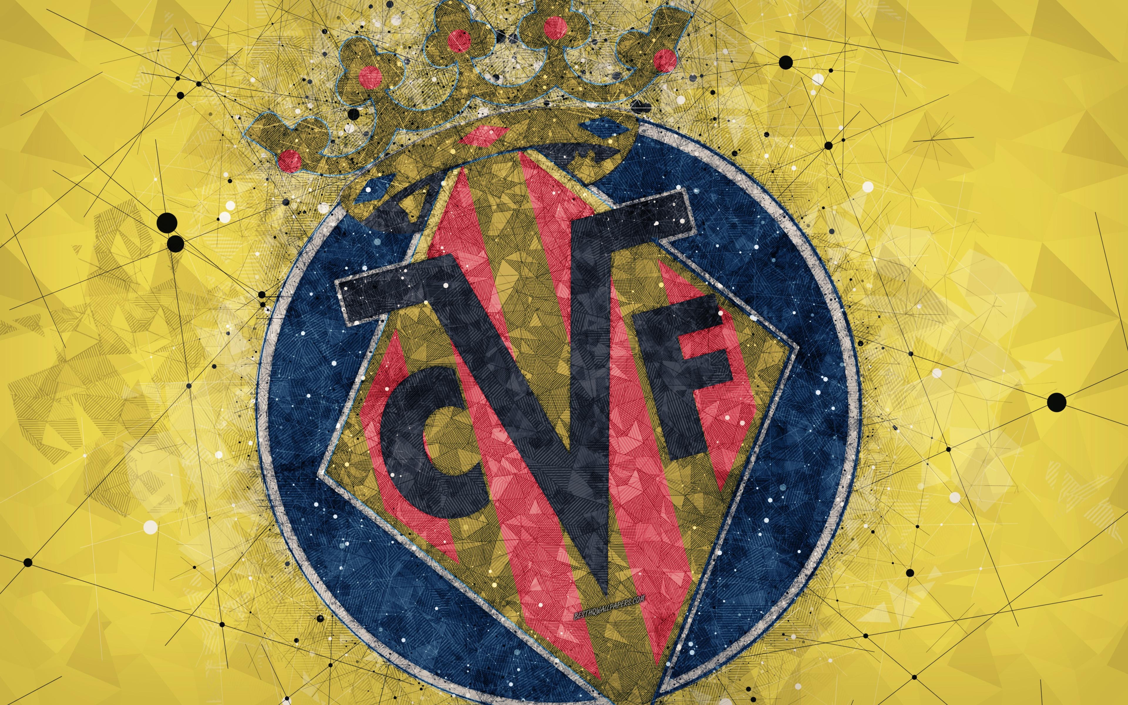 3840x2400 Download wallpaper Villarreal CF, 4k, creative logo, Spanish, Desktop