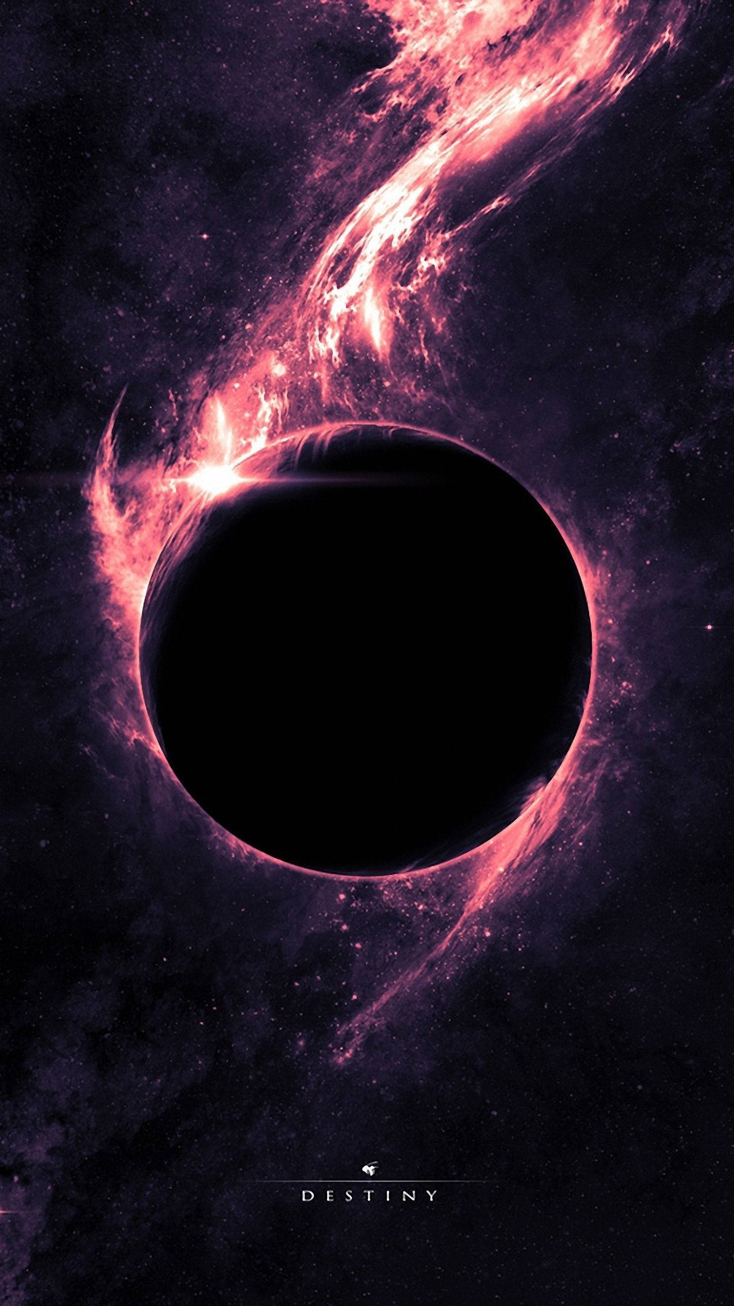 1440x2560 Download Fiery Black Hole Space Phone Wallpaper, Phone