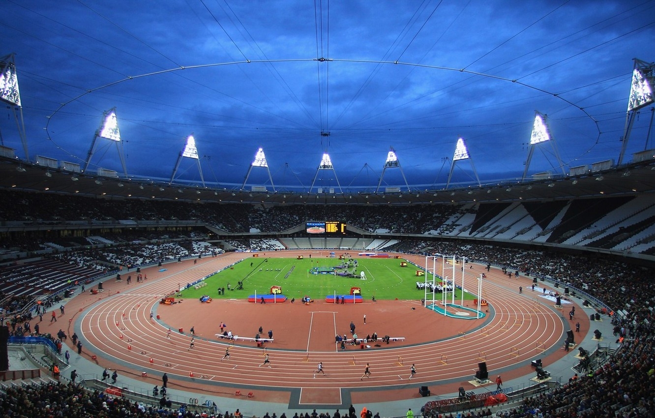 1340x850 Wallpaper London, stadium, the audience, athletics, Olympics - for desktop, section спорт, Desktop