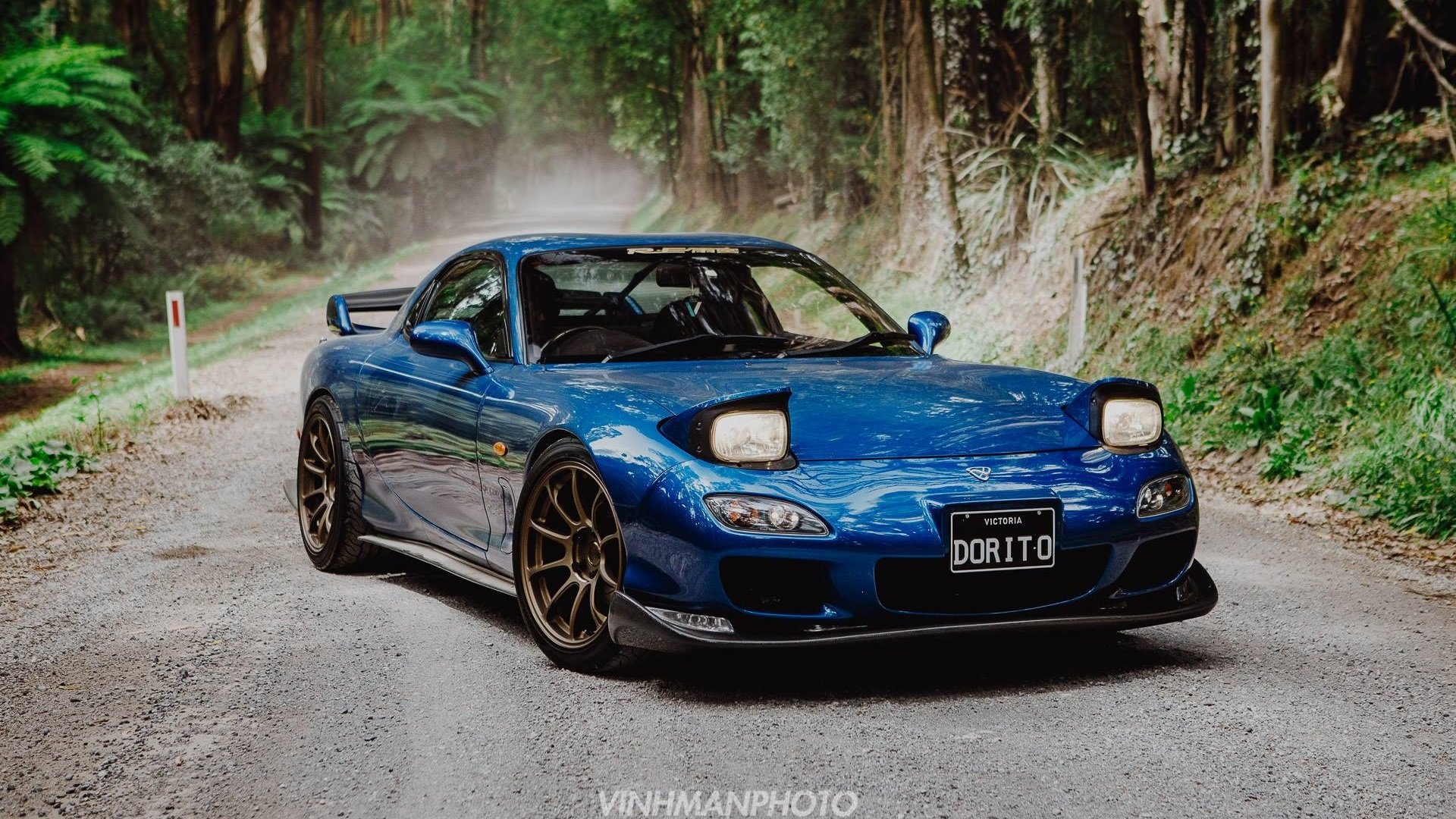 1920x1080 Road Sports Car Blue Cars Japanese Cars Mazda Rx 7 Fd Jdm Mazda, Desktop