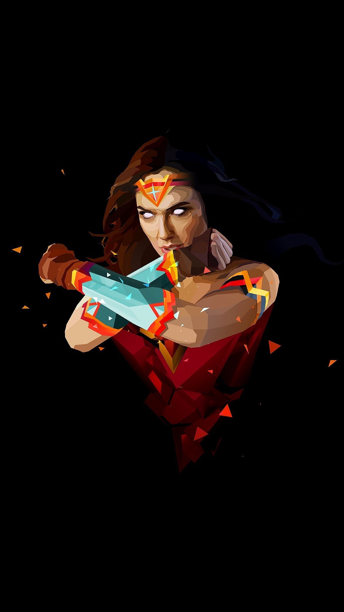 1170x2080 wonder woman dark wallpaper for amoled screen phones, visit our, Phone