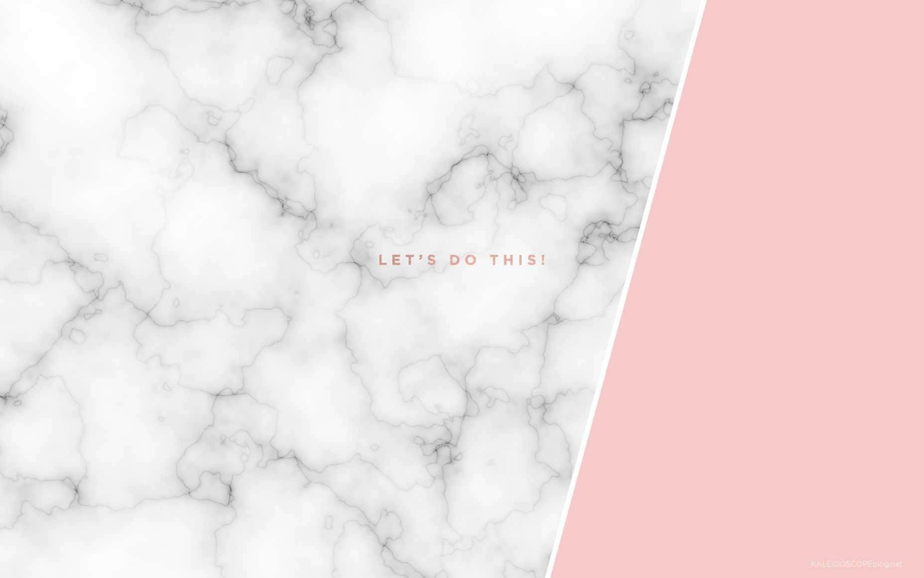 1860x1170 Download Pastel Pink Marble Desktop Let's Do This Wallpaper, Desktop