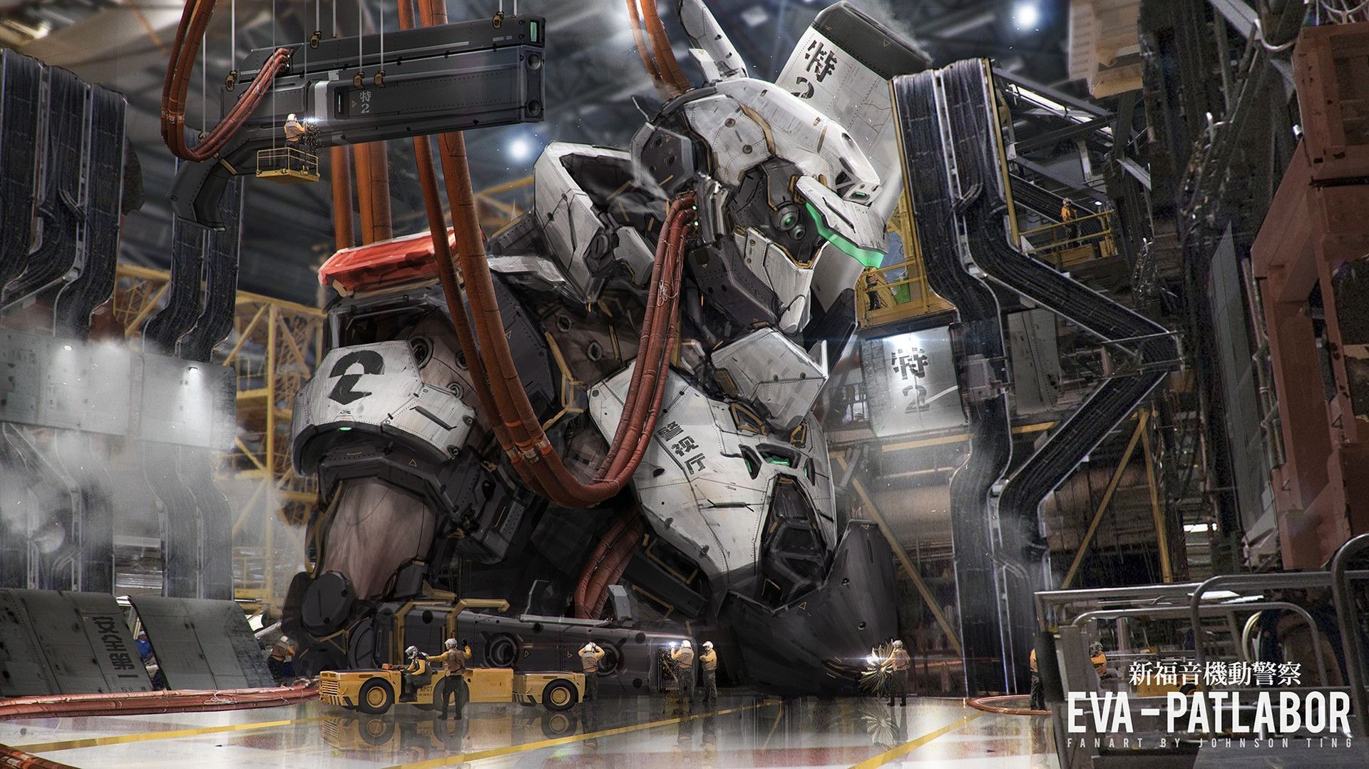 1920x1080 EVA X Patlabor, Johnson Ting. Neon genesis evangelion, Evangelion, Johnson, Desktop