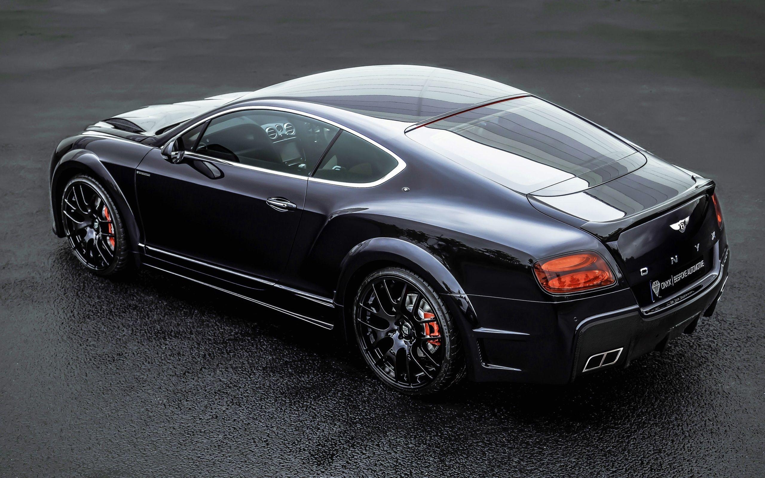 2560x1600 Bentley Continental GT ONYX black car back view wallpaper. cars, Desktop