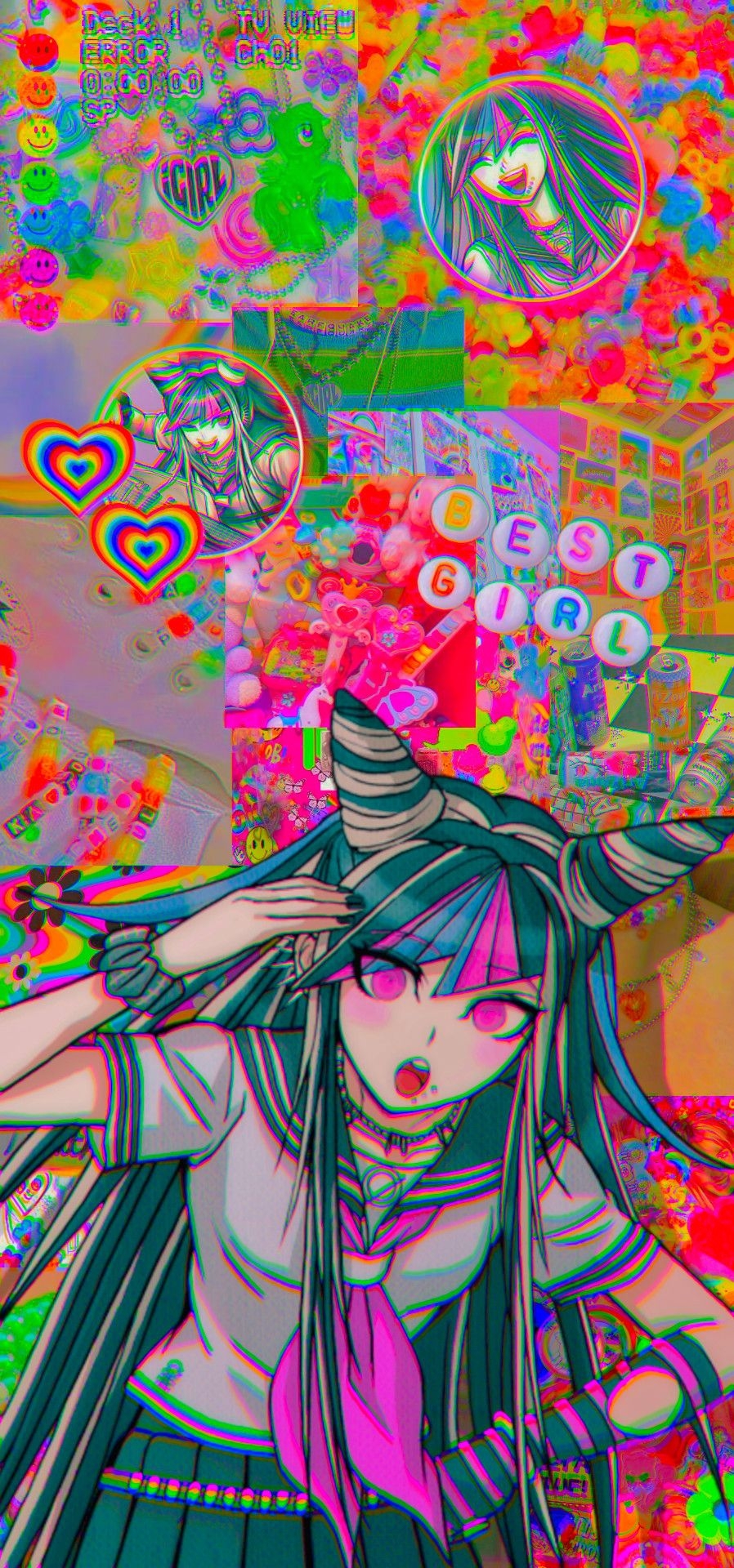 900x1920 Glitchcore Background, Phone