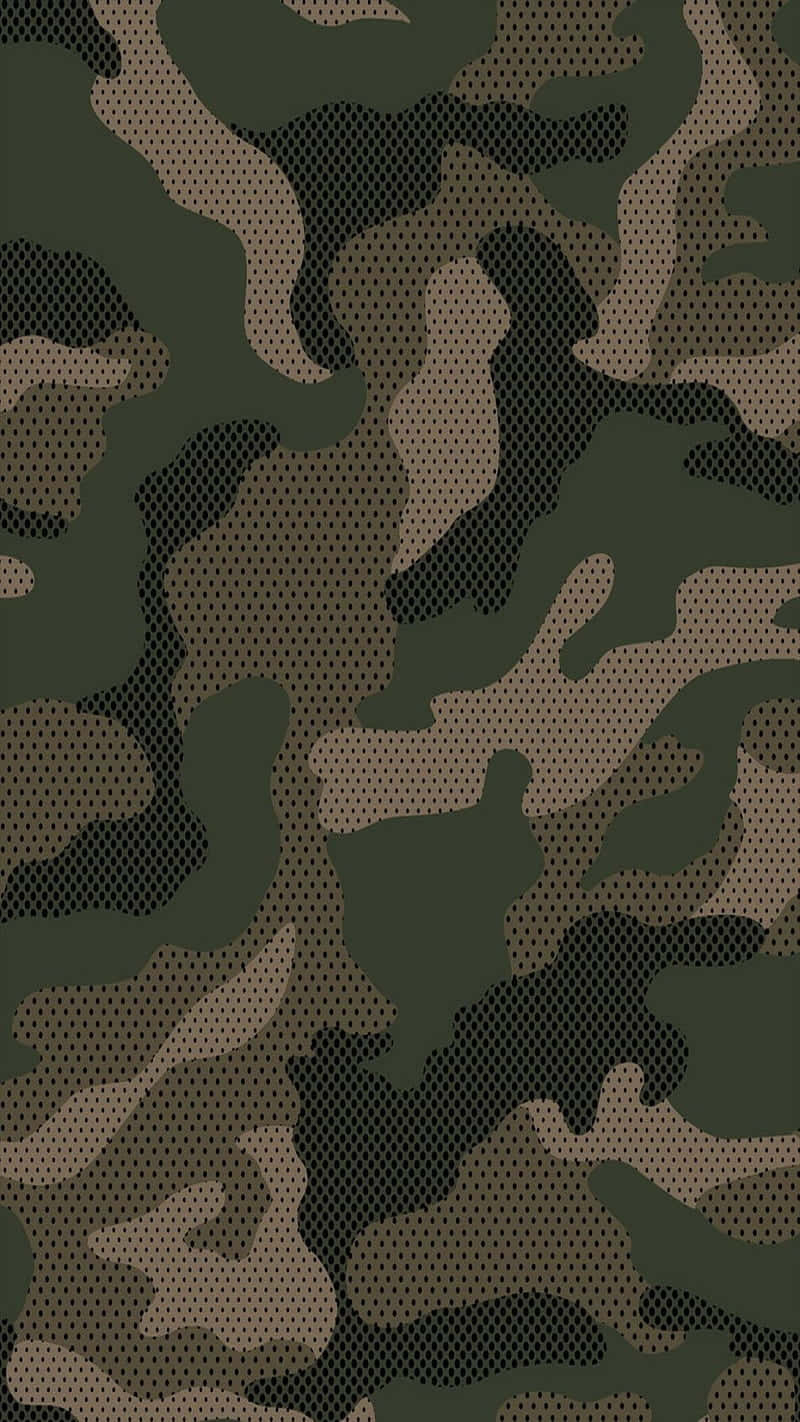 800x1430 Download A Green Camouflage Pattern Wallpaper, Phone