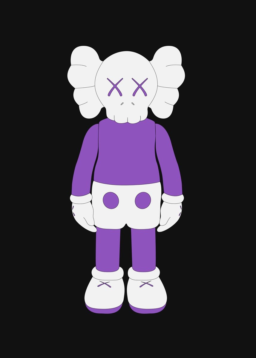 860x1200 Kaws White Purple Figure' Poster, Phone