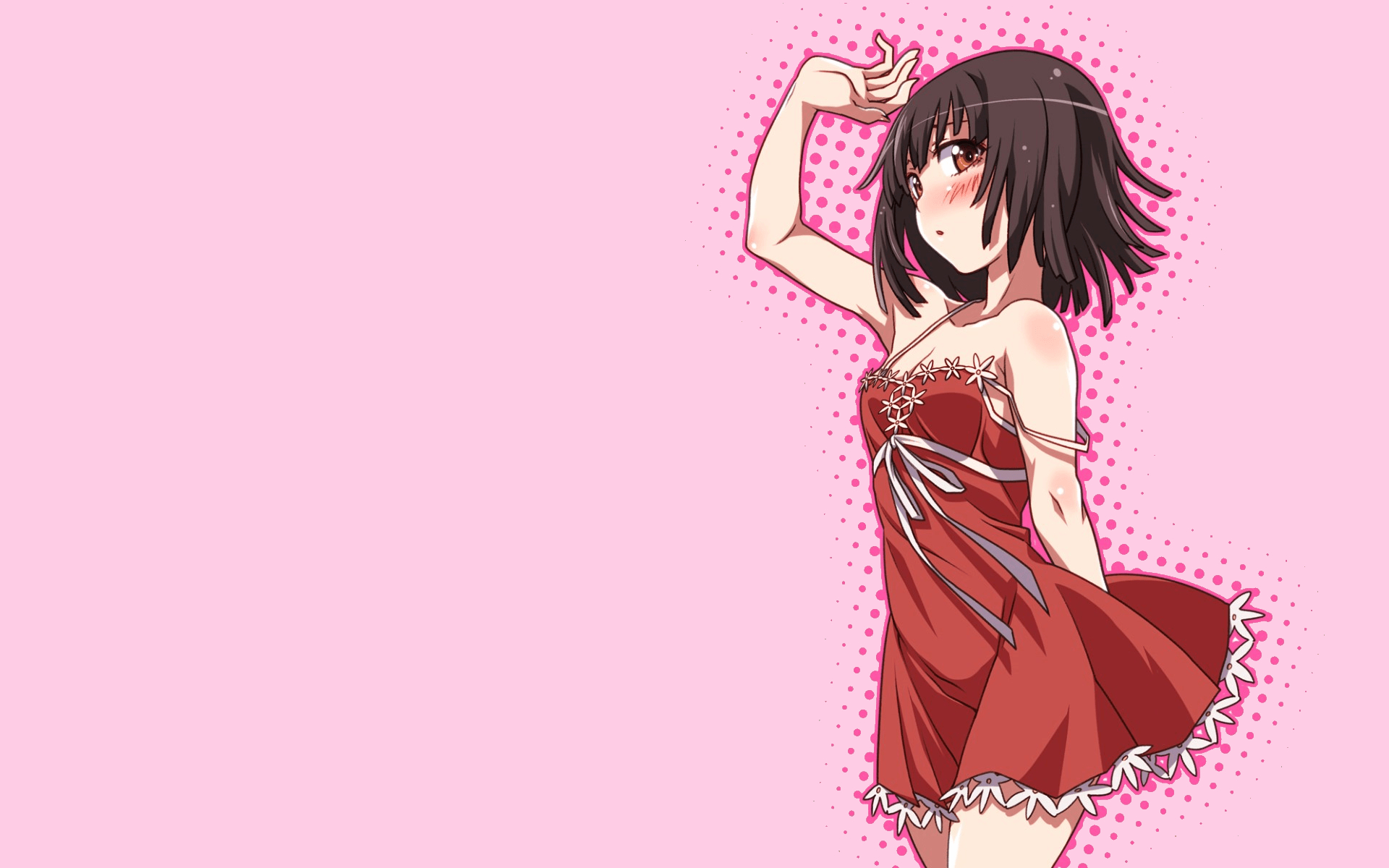 1920x1200 anime girls, #Sengoku Nadeko, #dress, #anime, #cleavage, #Monogatari, Desktop