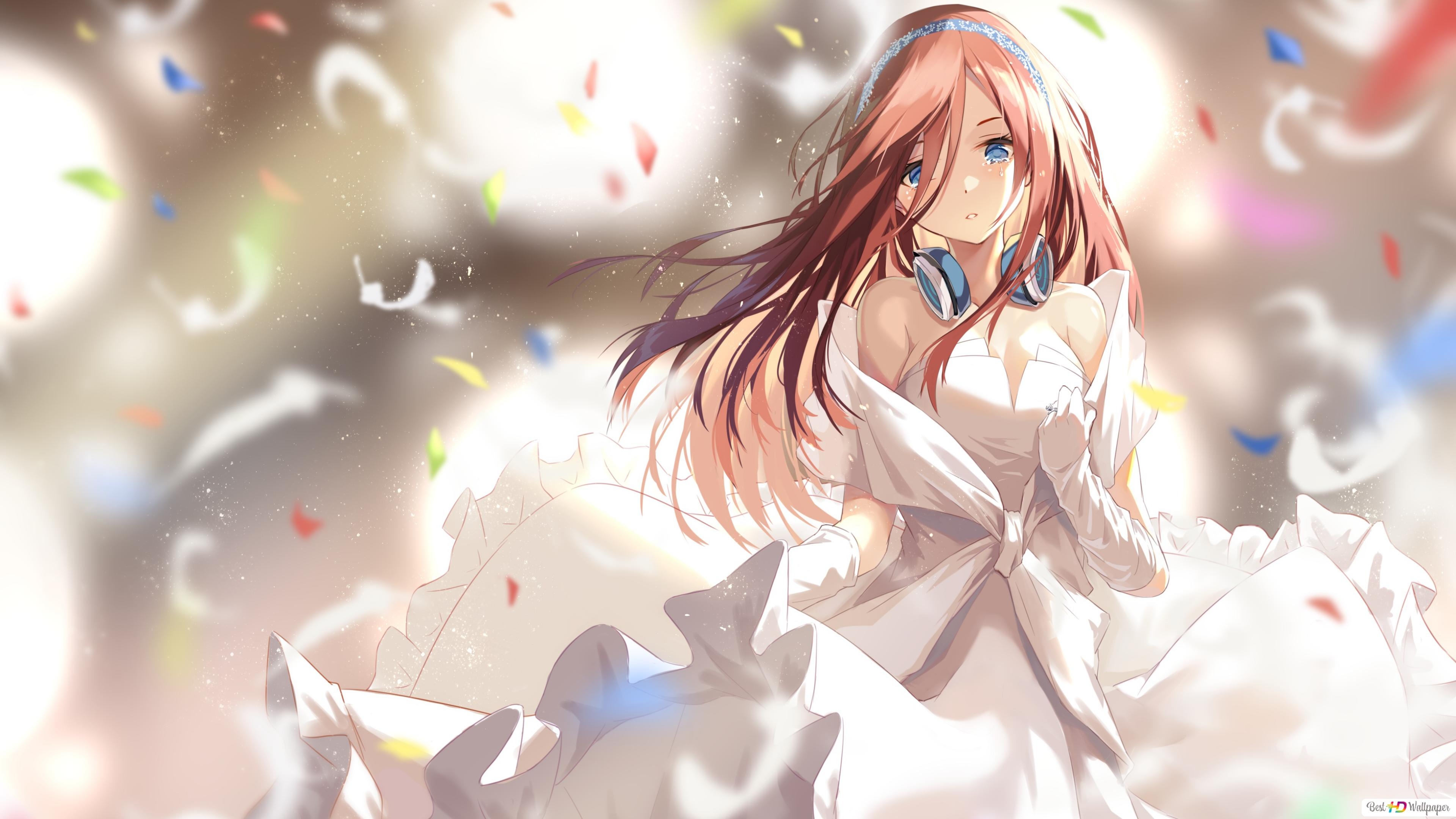 3840x2160 The Quintessential Quintuplets, Miku Nakano Wedding Dress HD wallpaper download, Desktop