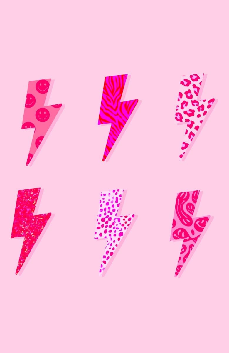 780x1200 Lightning bolt pink. Preppy wallpaper, Preppy wall collage, iPhone wallpaper preppy, Phone